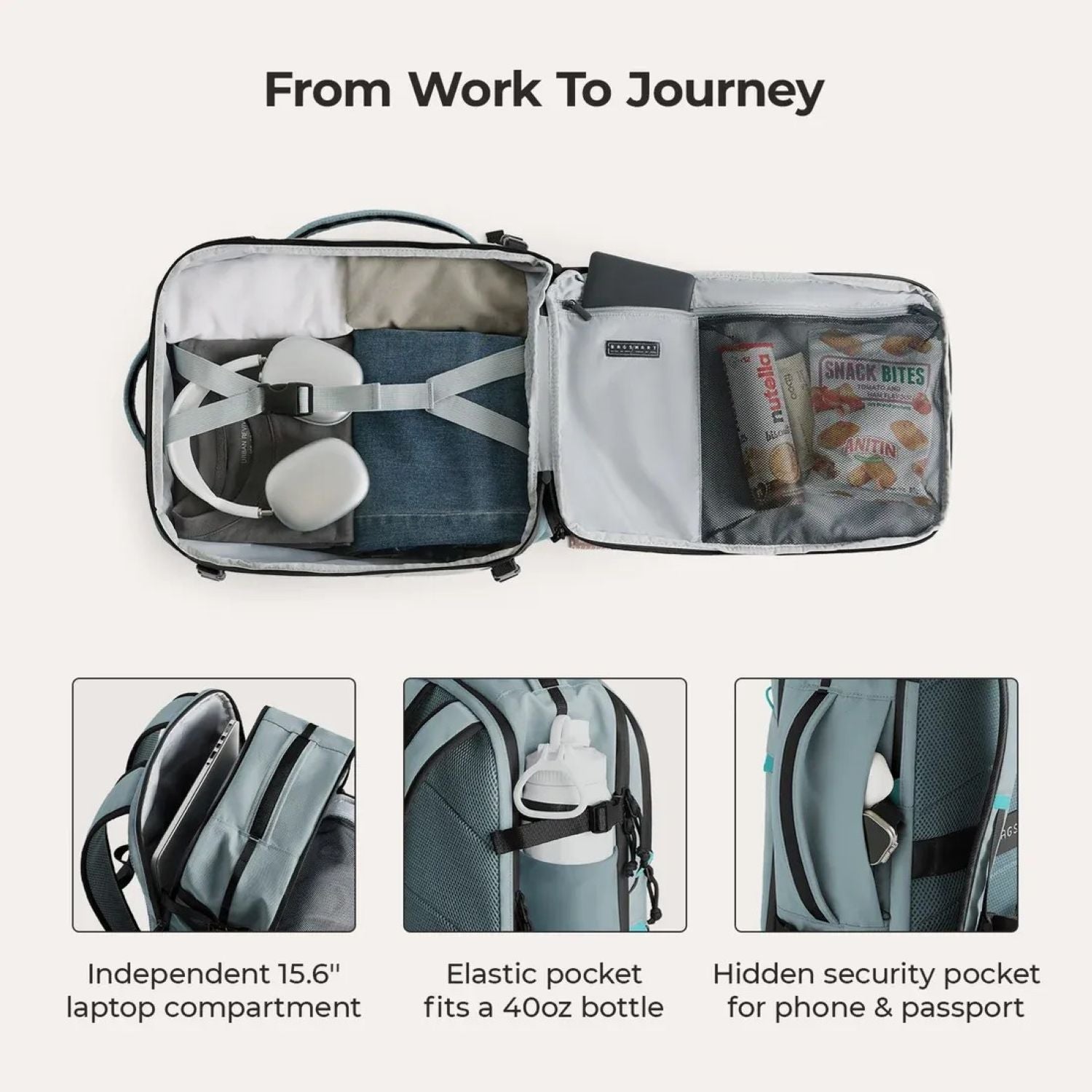 Bagsmart Faro Carry On Travel Backpack Set 29L (SA)