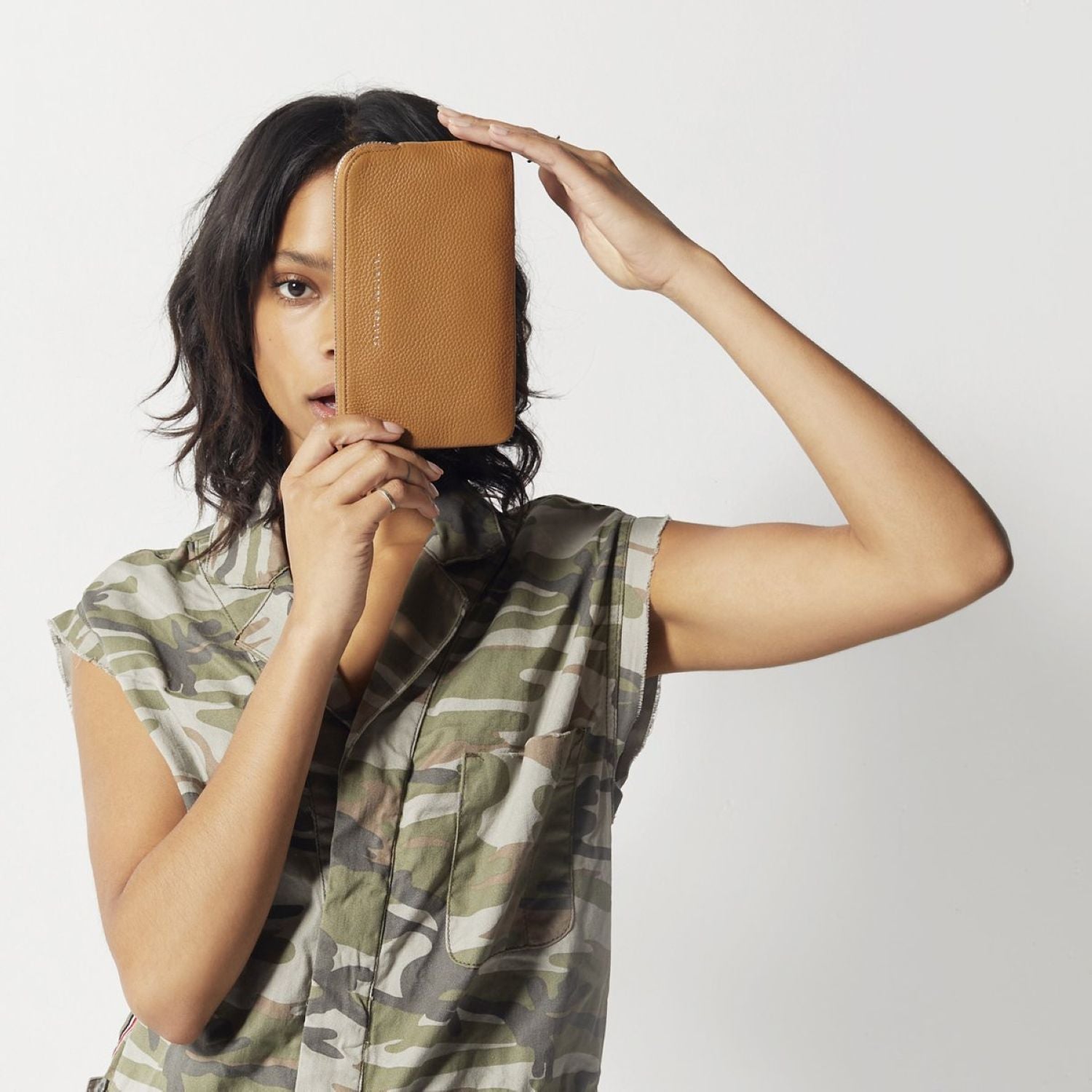 Status Anxiety Smoke And Mirrors Zip Leather Pouch