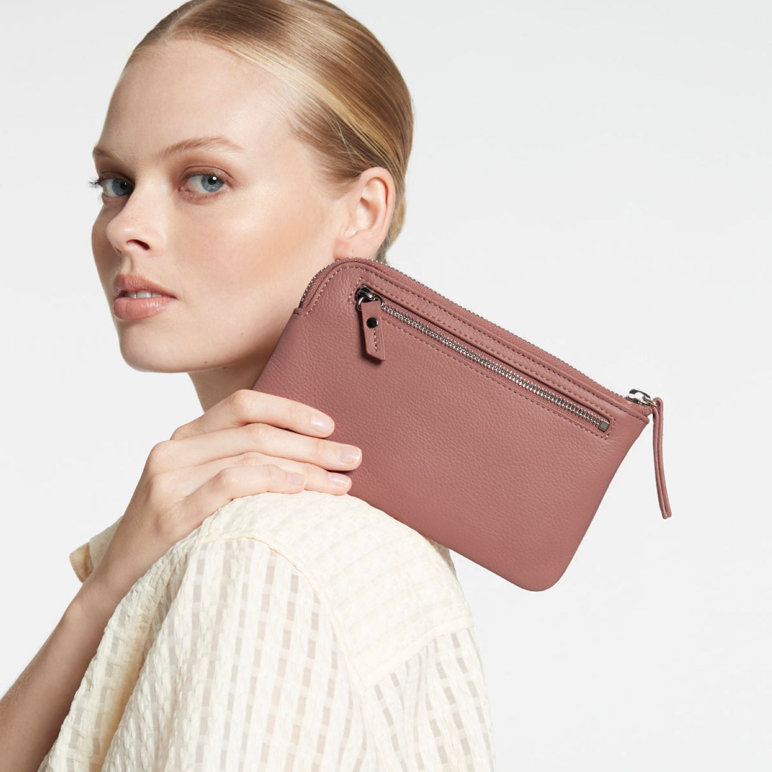 Status Anxiety Smoke And Mirrors Zip Leather Pouch