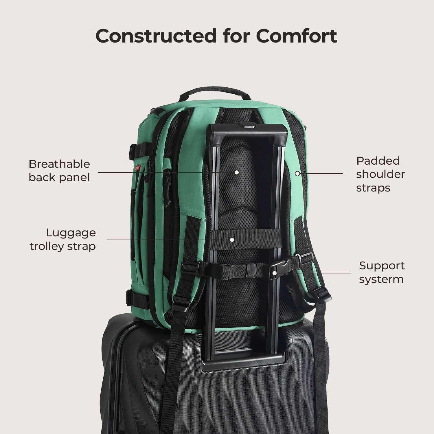 Bagsmart Blast Quick Access Carry On Expandable Travel Backpack