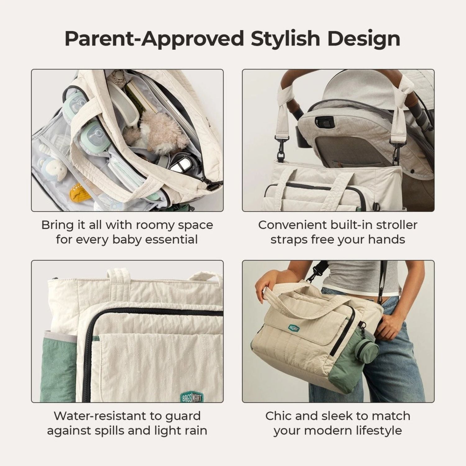 Bagsmart Paz Diaper Tote 25L (SA)