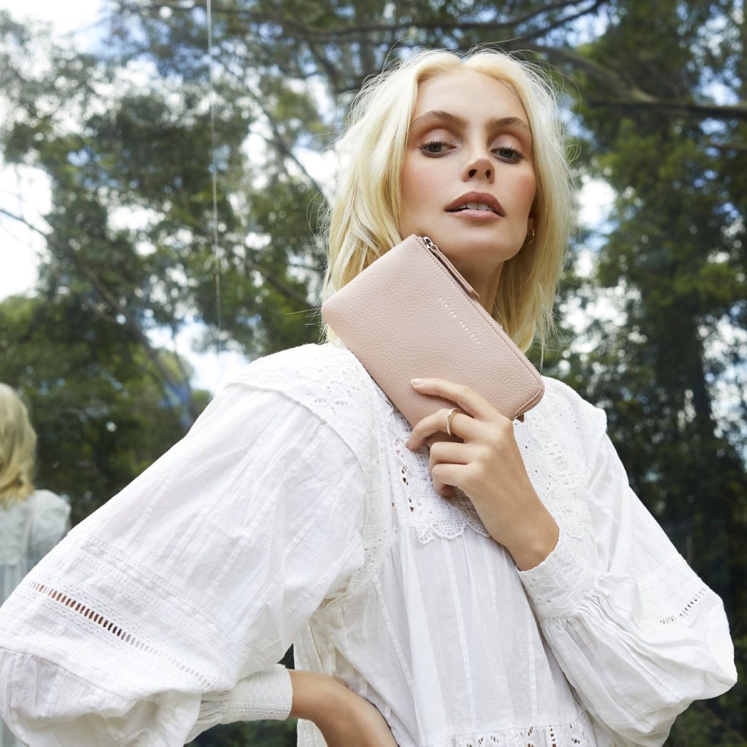 Status Anxiety Smoke And Mirrors Zip Leather Pouch