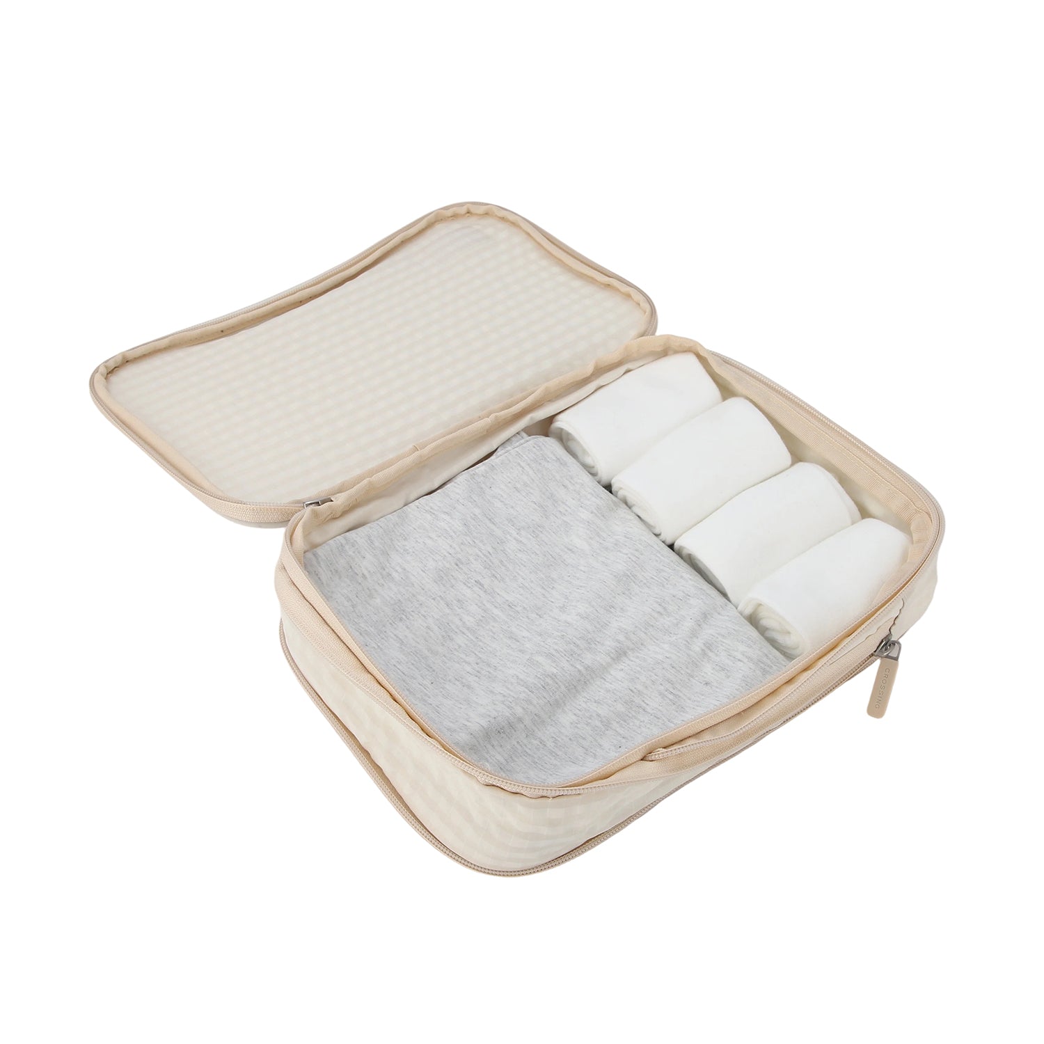 Crossing Waterproof Rayon Checked Compression Packing Cube Set (2-Piece Set)