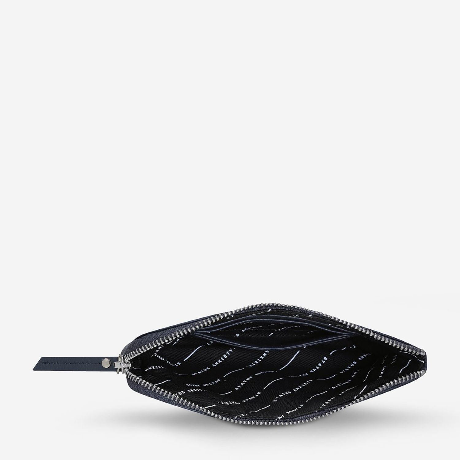 Status Anxiety Smoke And Mirrors Zip Leather Pouch