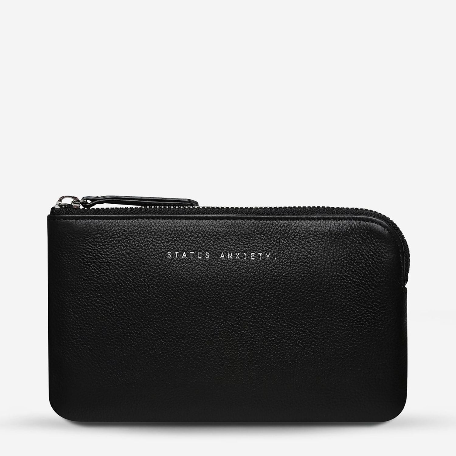 Status Anxiety Smoke And Mirrors Zip Leather Pouch