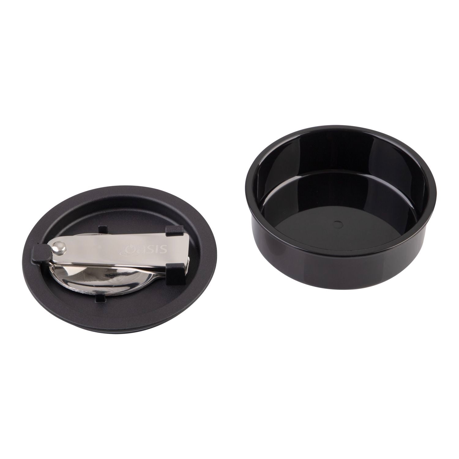 Oasis S/S Insulated Dual Compartment Food Jar W Handle And Spoon 480ML