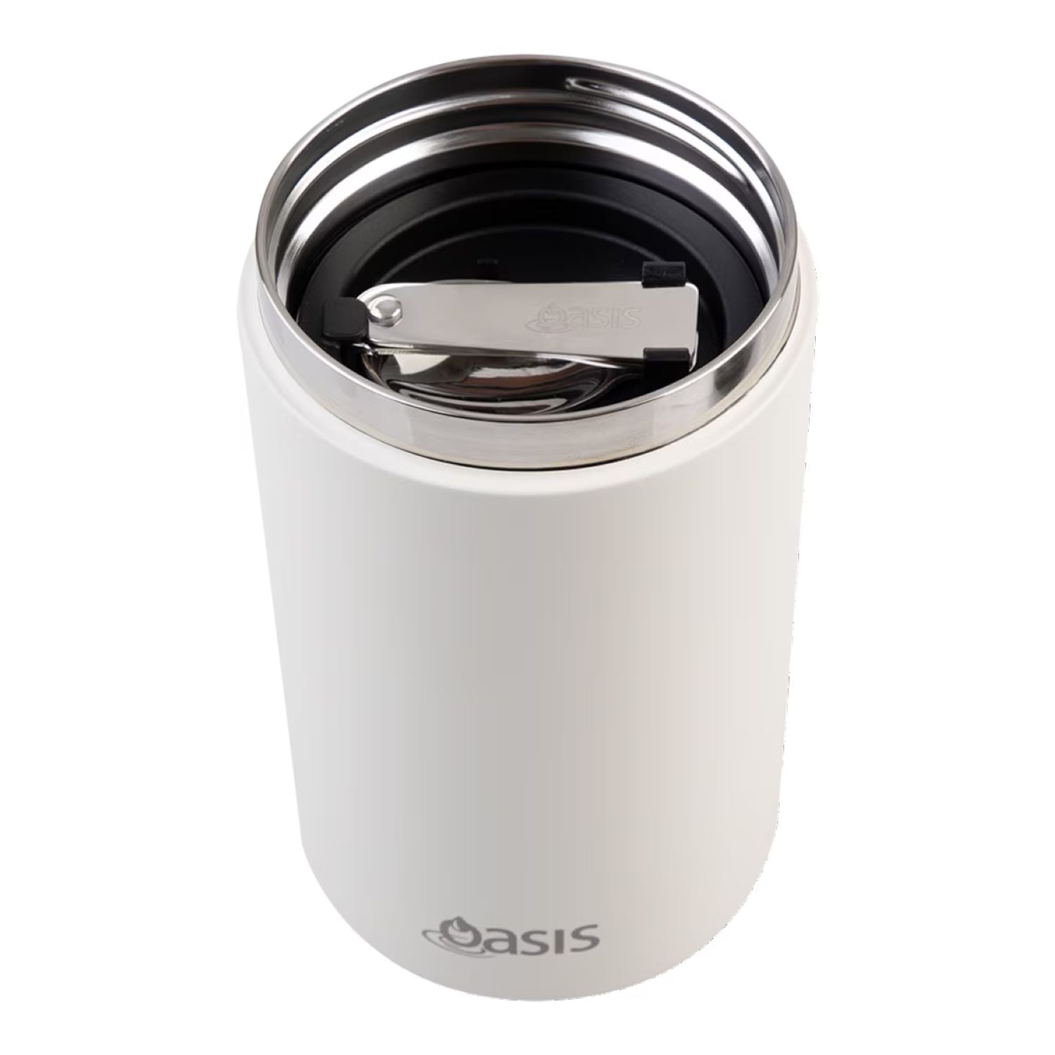 Oasis S/S Insulated Dual Compartment Food Jar W Handle And Spoon 700ML