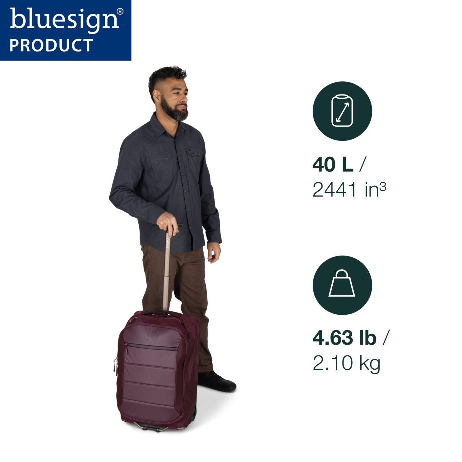 Osprey Ozone 2-Wheel Carry On 40L/21.5" - Ultralight Travel