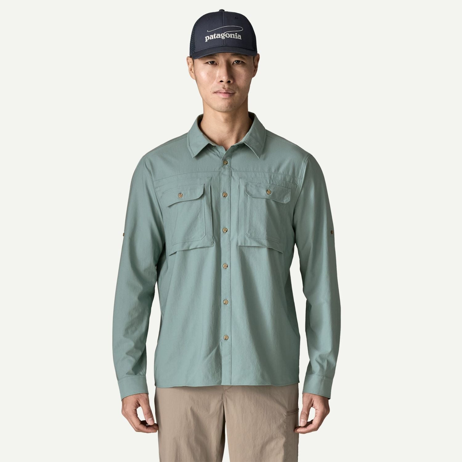 Patagonia Men's Long-Sleeved Self-Guided Sun Shirt (Blue Sage)
