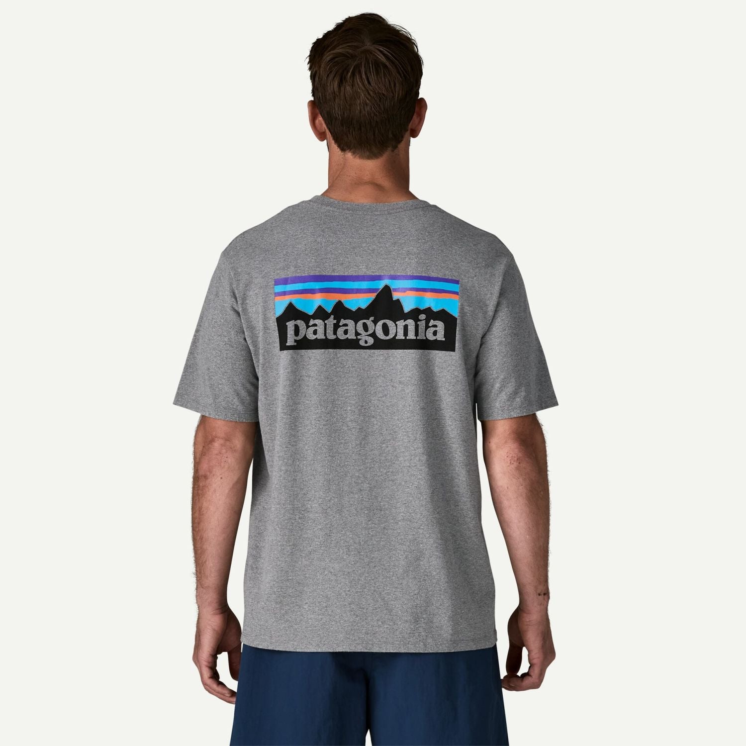 Patagonia Men's P-6 Logo Responsibili-Tee® (Gravel Heather)