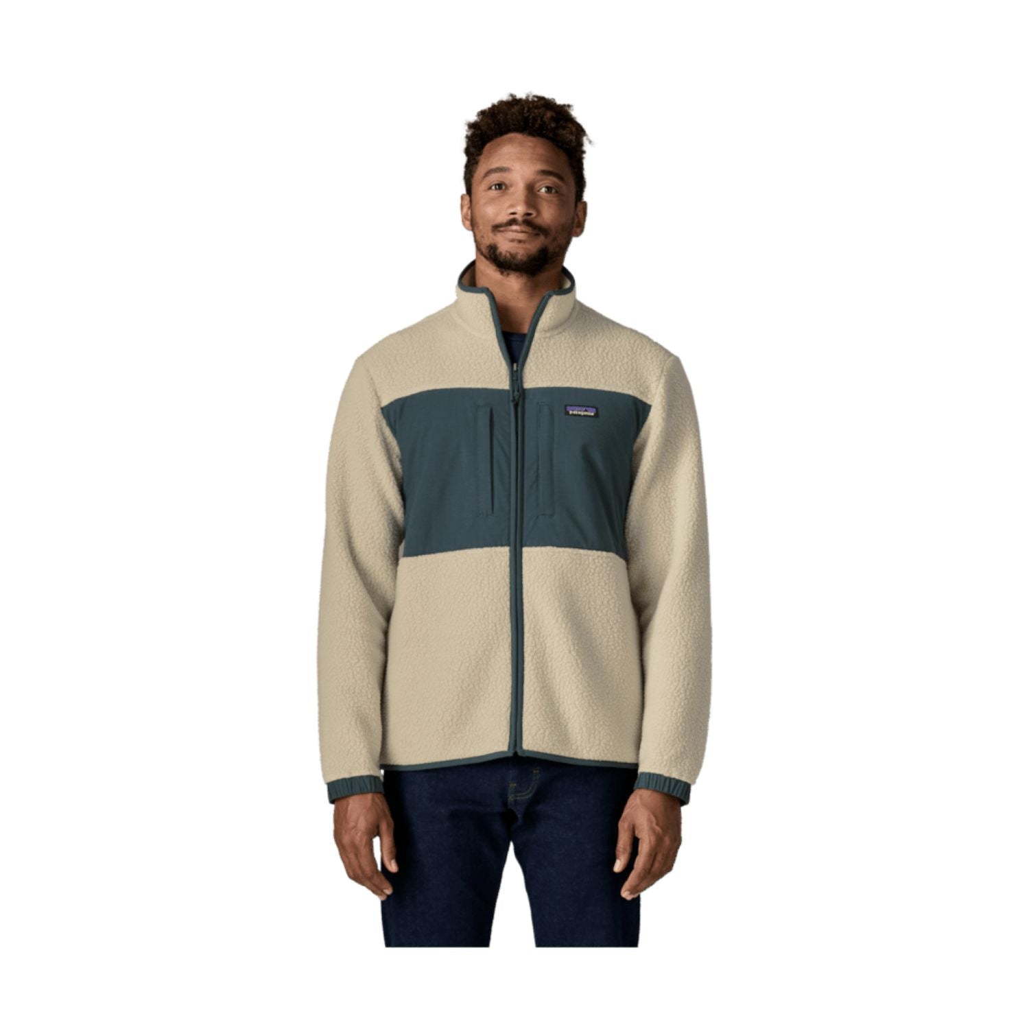 Patagonia Men's Retro Pile Fleece Patch Jacket (Pelican)
