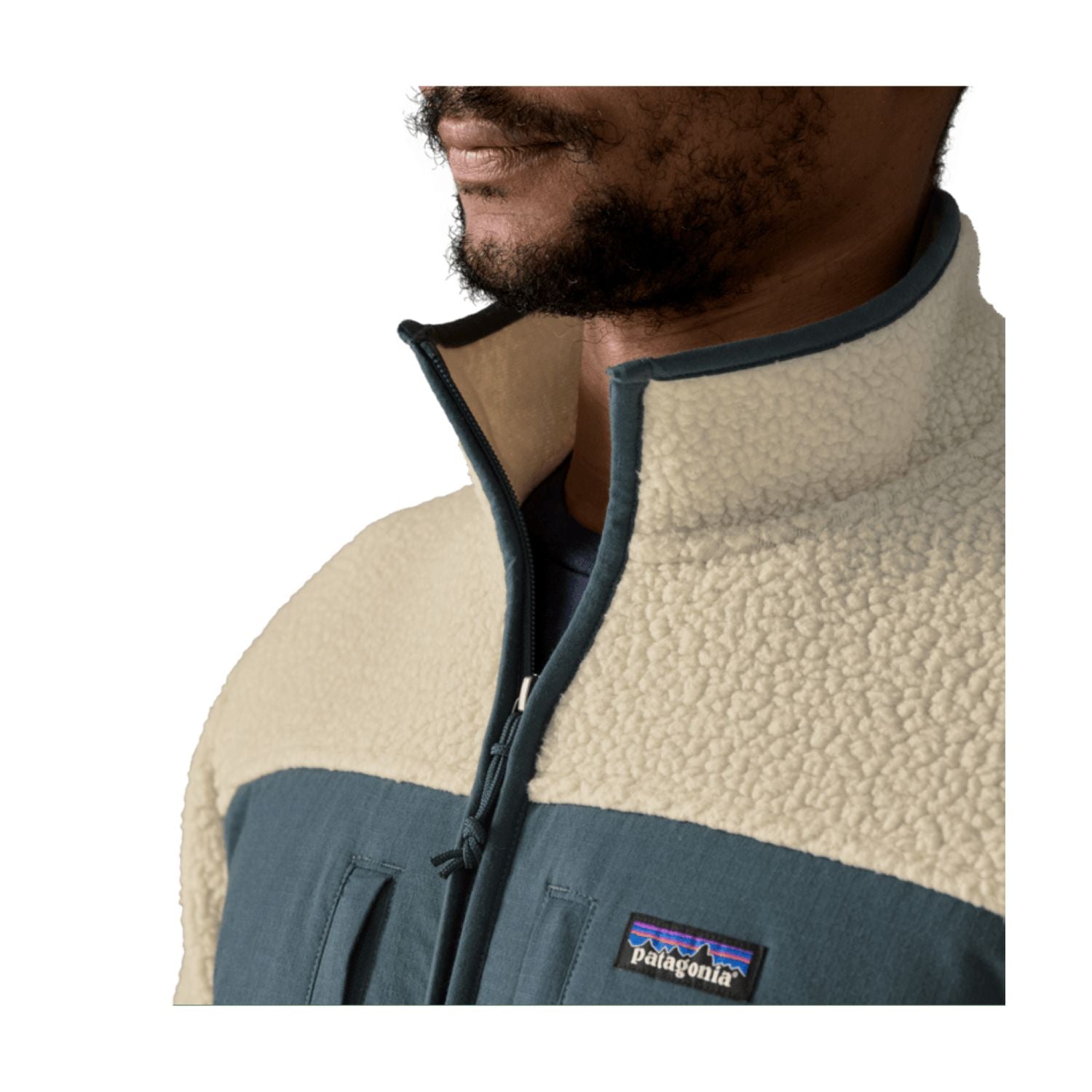 Patagonia Men's Retro Pile Fleece Patch Jacket (Pelican)