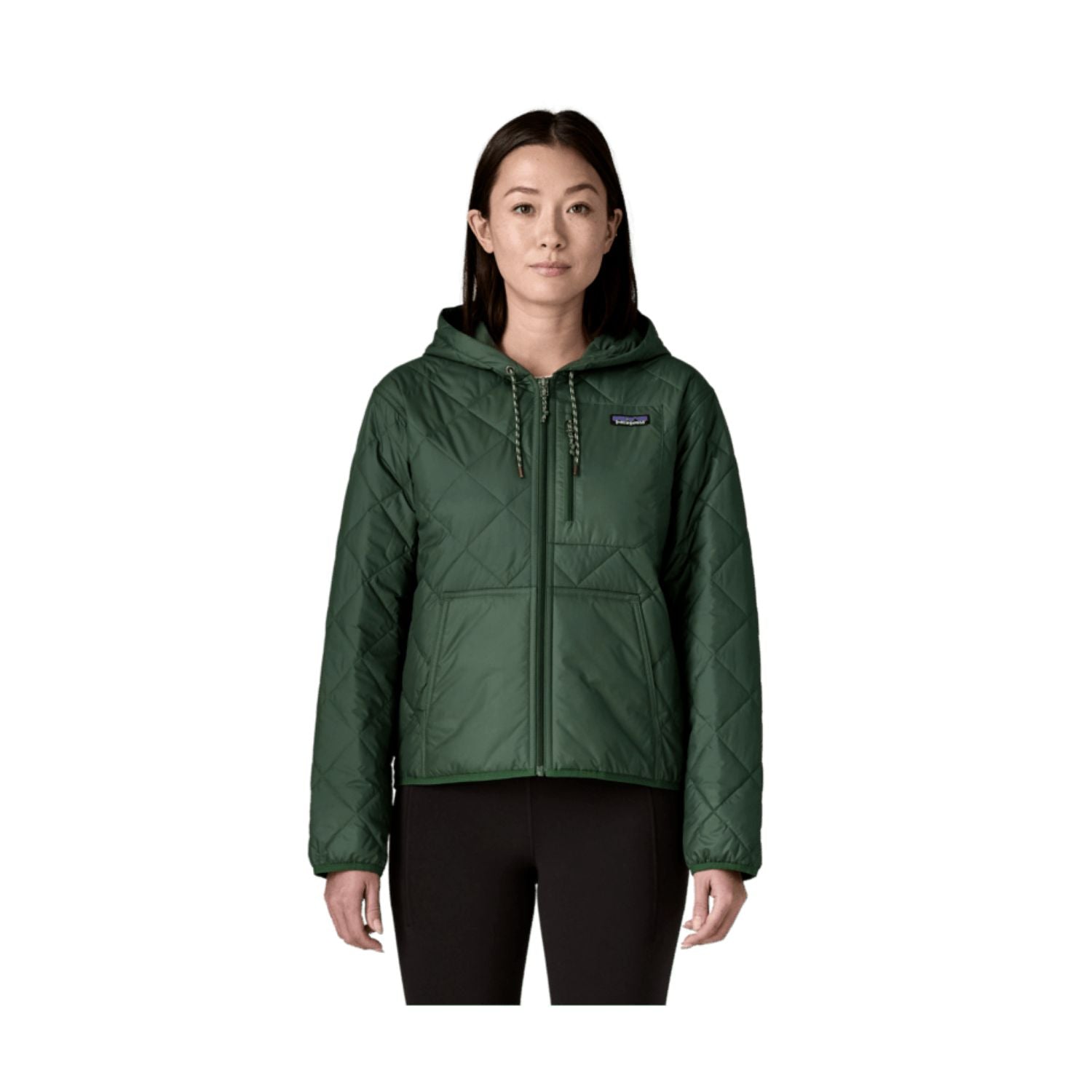 Patagonia Women's Diamond Quilted Bomber Hoody (Canopy Green)