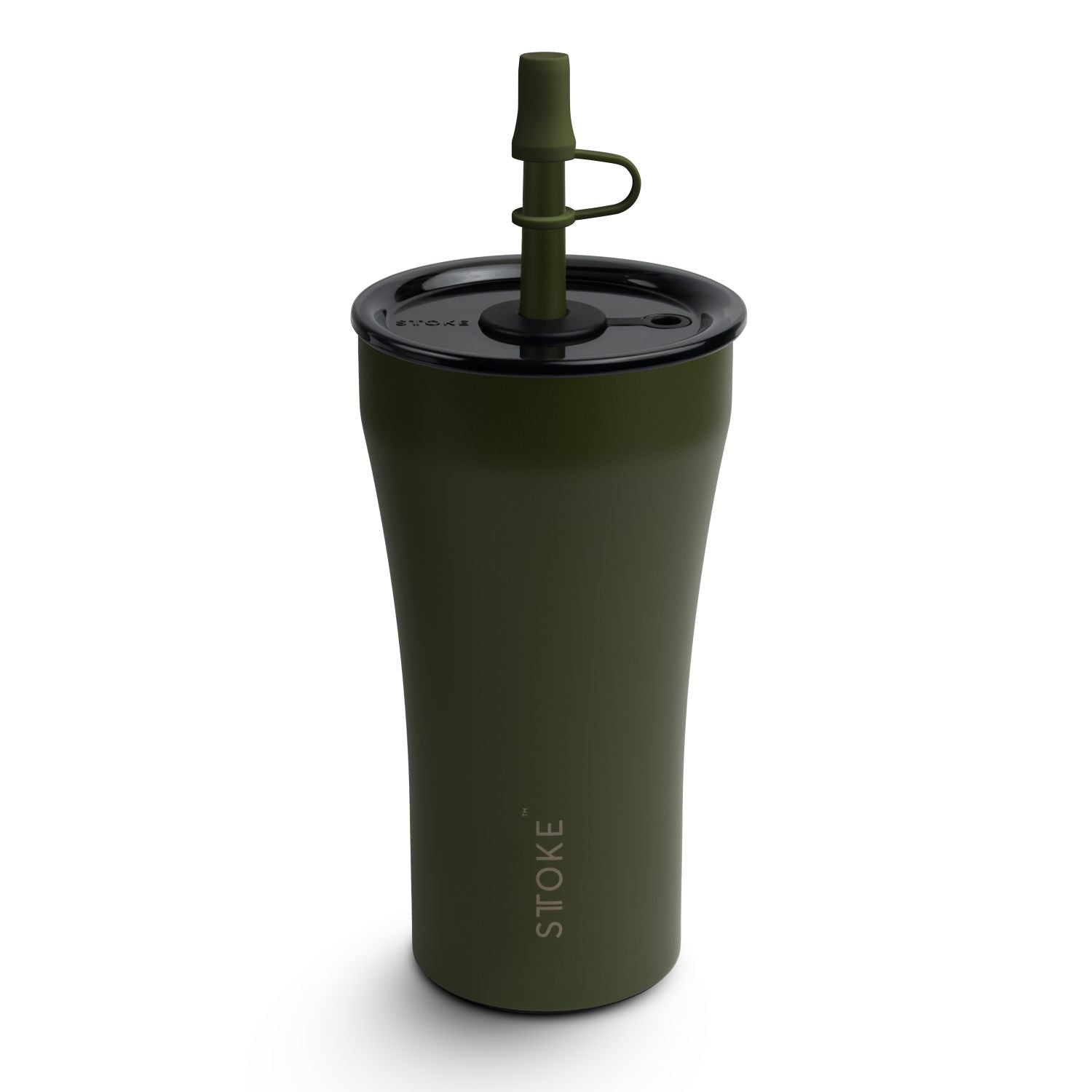 STTOKE Earth Leakproof Ceramic Insulated Cup Powder Coating With Straw 20OZ