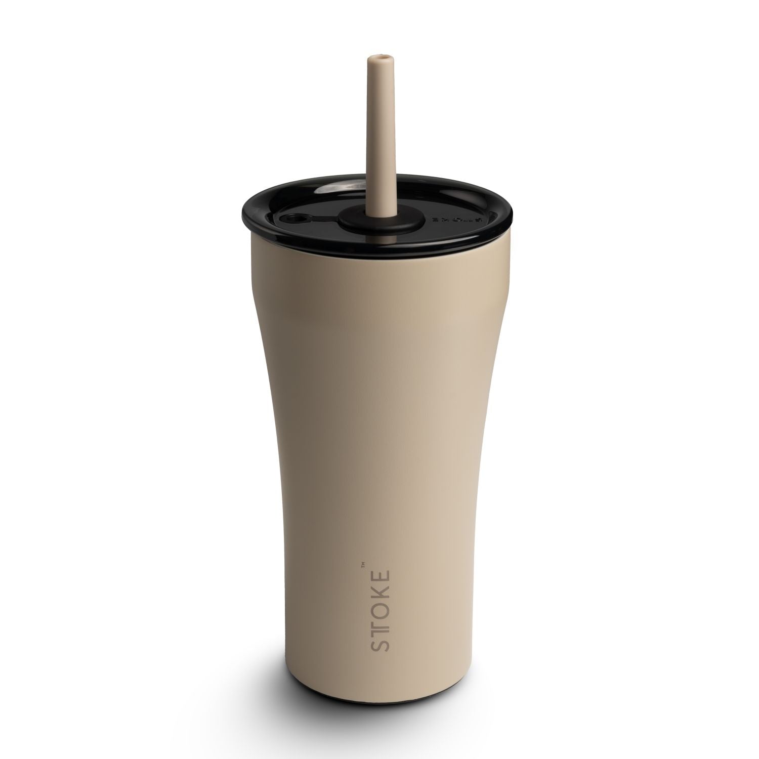 STTOKE Earth Leakproof Ceramic Insulated Cup Powder Coating With Straw 20oz