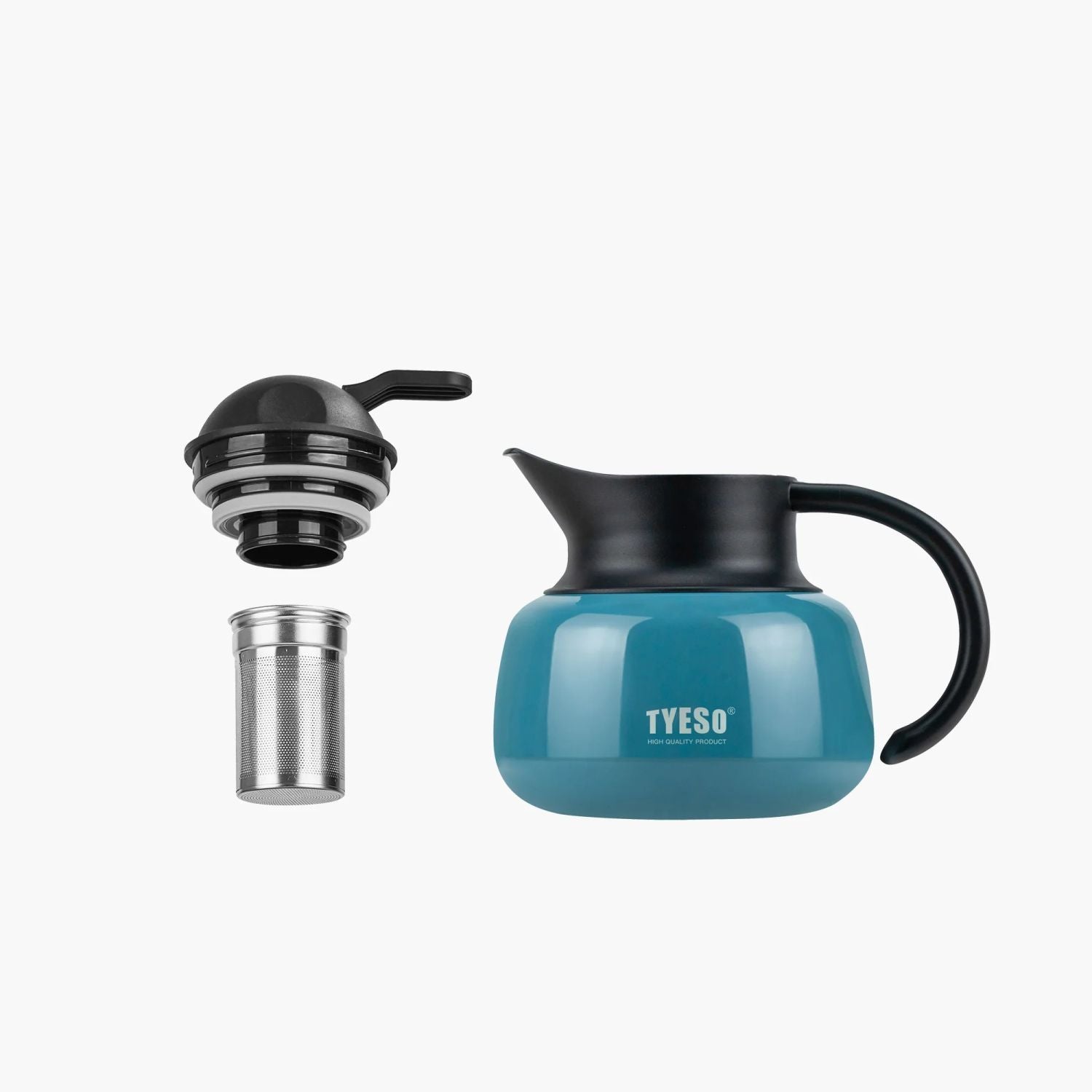 Tyeso Plump Lockable With Filter S/S Vacuum Insulated Tea Pot 600ml