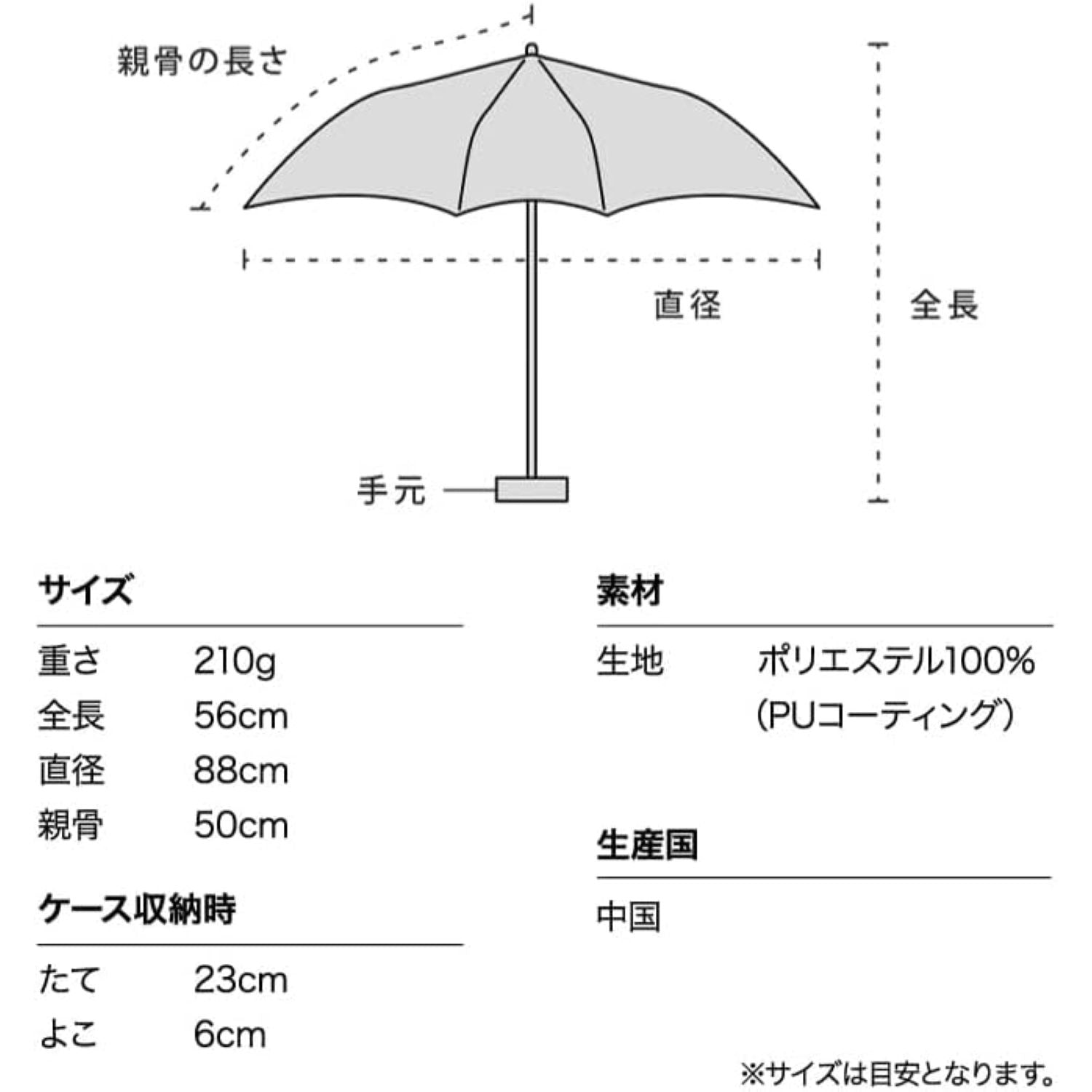 WPC Blackout Sailor Mini Folding Umbrella UV Protection UPF 50+ Umbrella 50cm