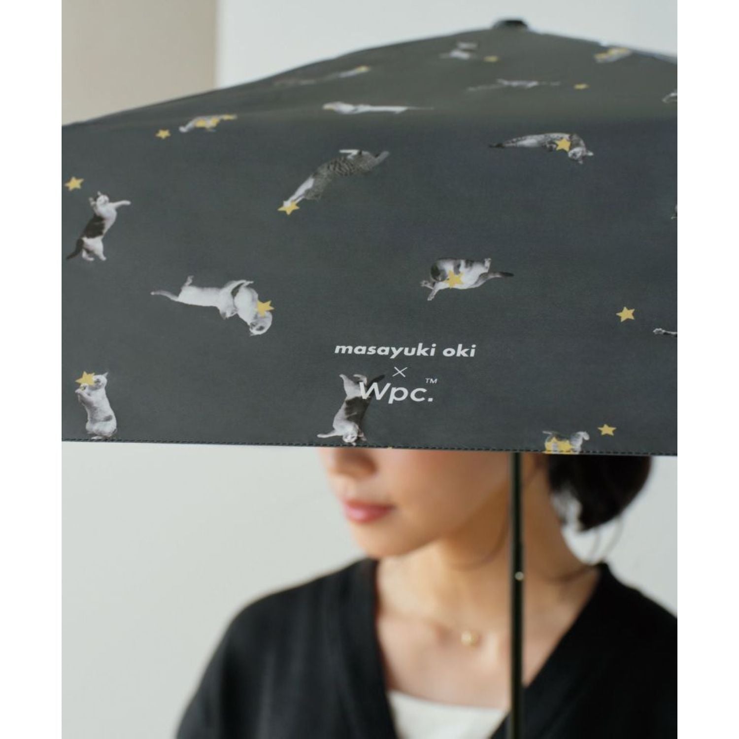 WPC X Masayuki Oki Neko UV Protection UPF 50+ Umbrella 49cm