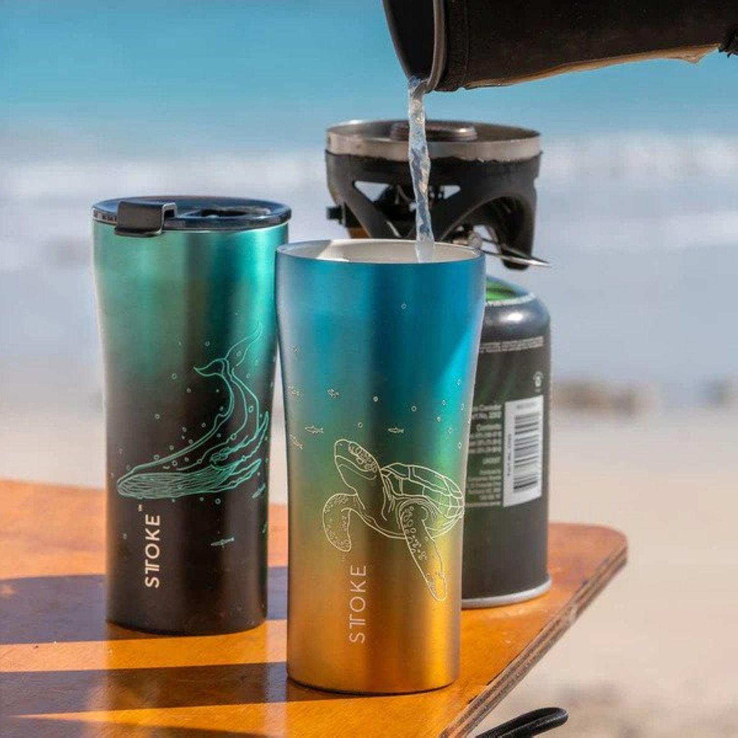 STTOKE Limited Edition Leakproof Ombre Ocean Insulated Cup 16oz | Cups and Tumblers, Gifts & Lifestyle, Travel Accessories, Water Bottles | STTOKE-3