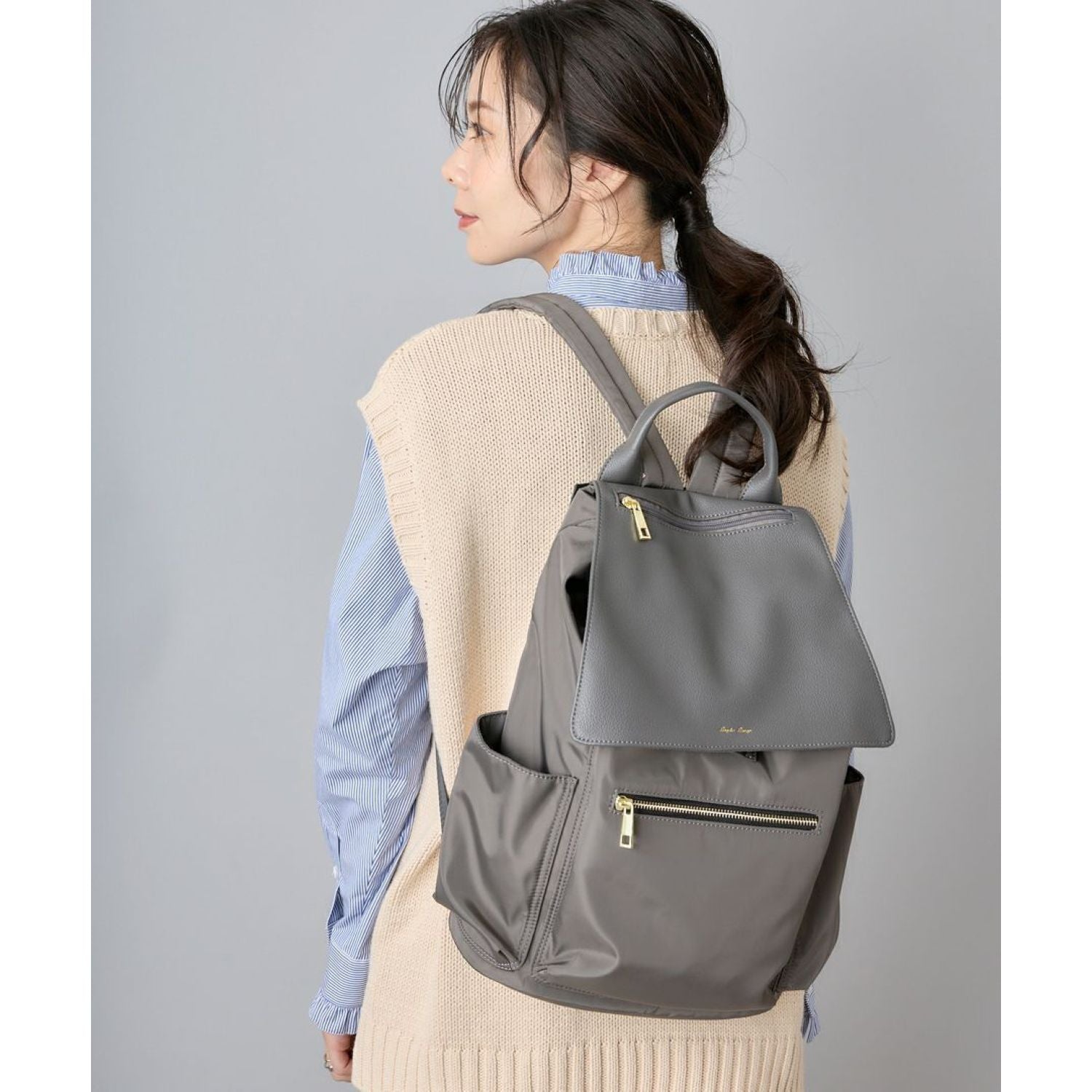 Legato Largo Polyester x Pu Backpack