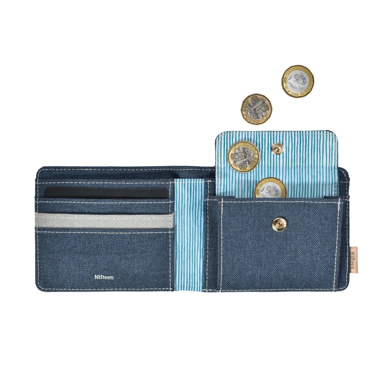 Nifteen London Billfold Wallet With Coin Purse