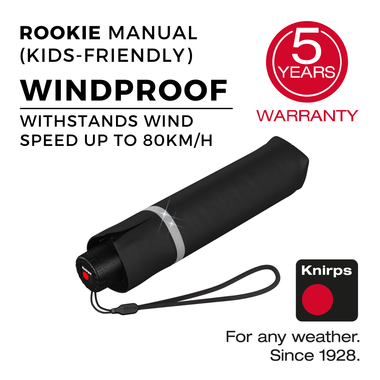 Knirps Rookie Manual Reflective Umbrella | Foldable Umbrellas, Travel Accessories, Umbrellas | Knirps Umbrellas