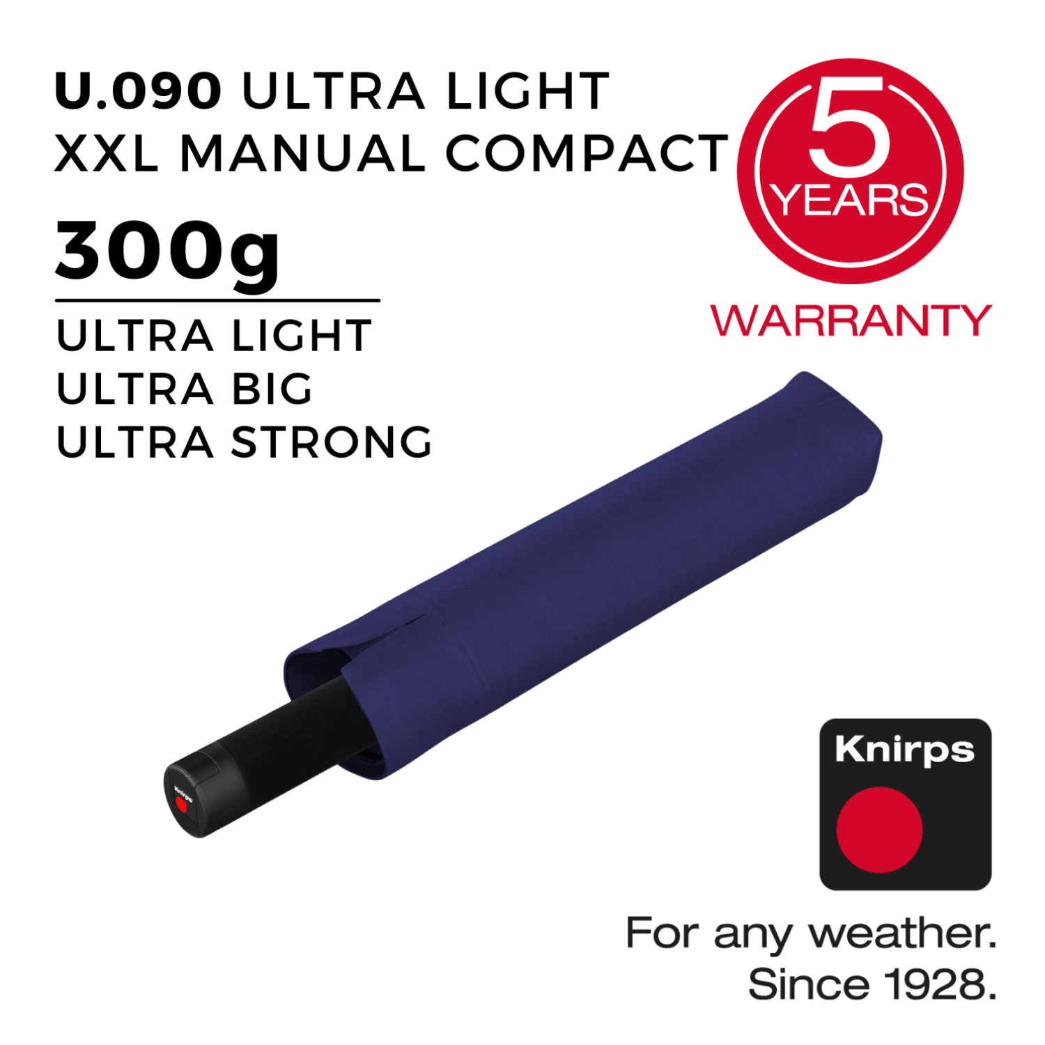 Knirps U.090 Ultralight XXL Manual Compact Umbrella