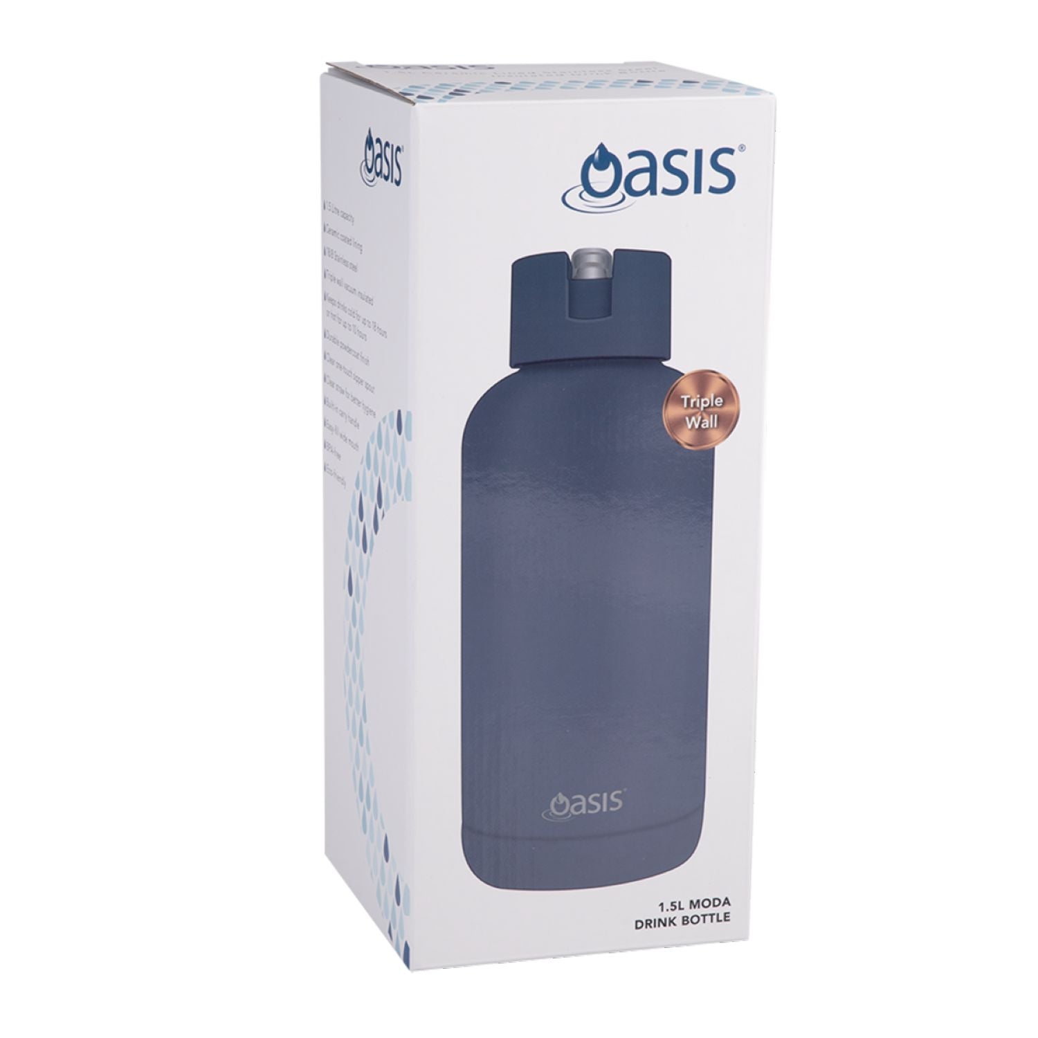 Oasis Stainless Steel Insulated Ceramic Moda Bottle 1.5L | Gifts & Lifestyle, Insulated Water Bottles, Travel Accessories, Water Bottles | Oasis Bottles-31