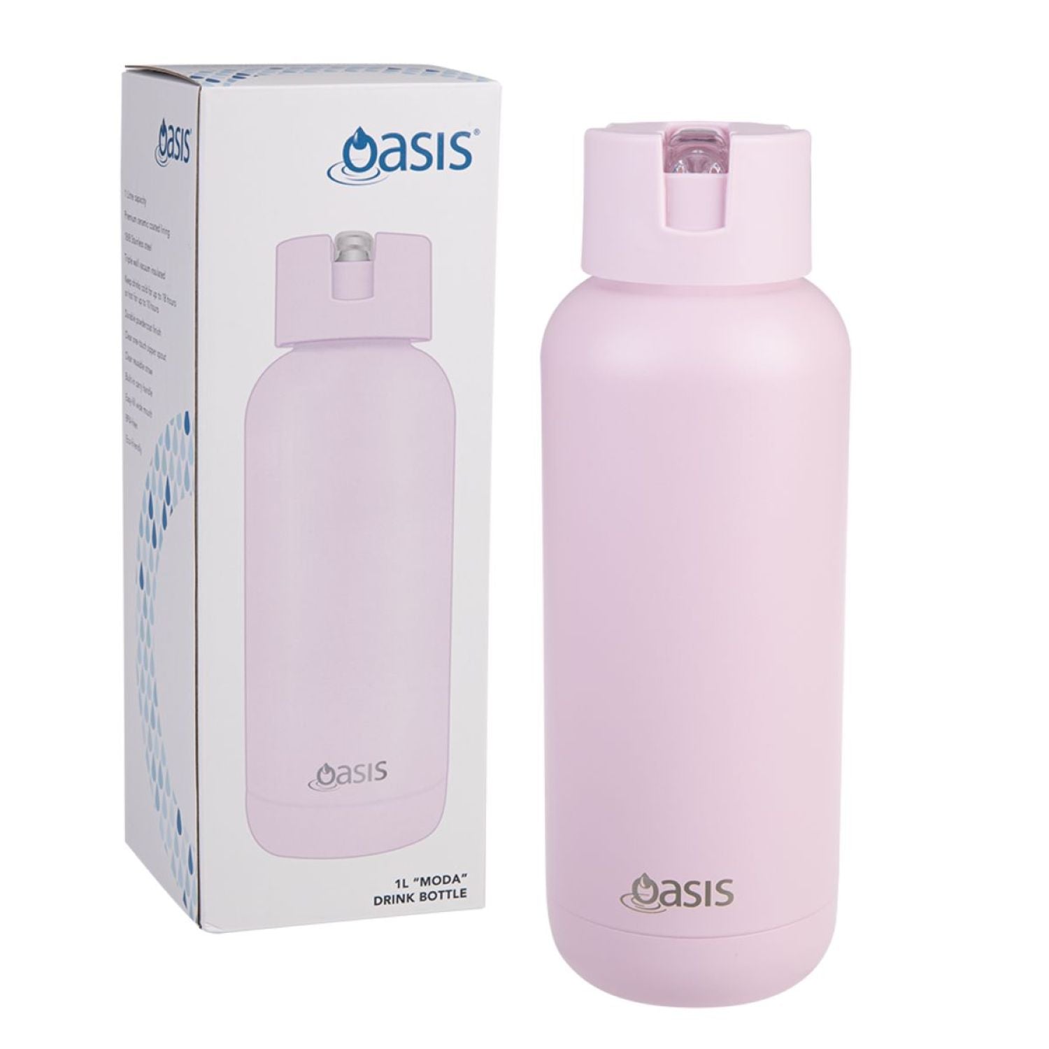 Oasis Stainless Steel Insulated Ceramic Moda Bottle 1L | Gifts & Lifestyle, Insulated Water Bottles, Travel Accessories, Water Bottles | Oasis Bottles-72