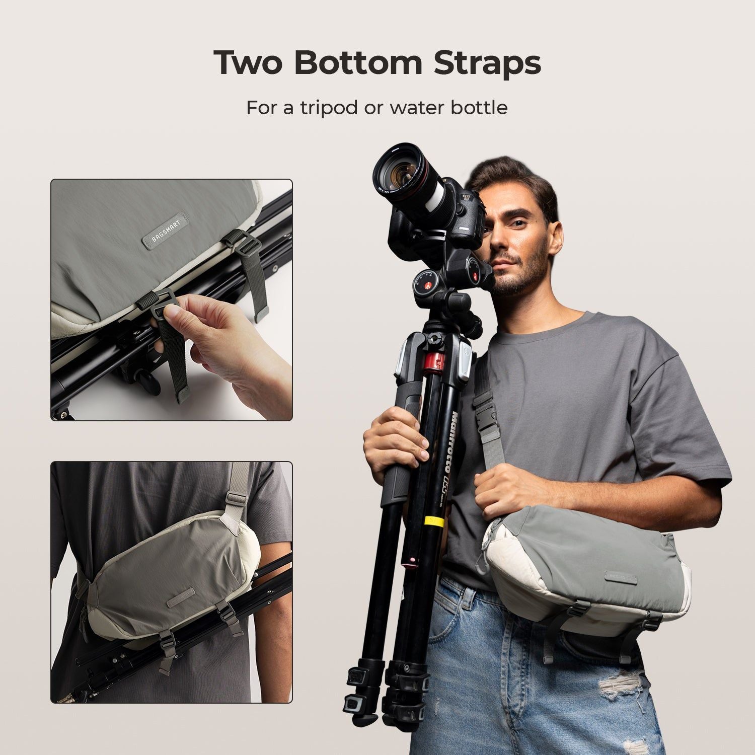 Bagsmart Soar Camera Sling Bag With Tripod Holder 6L