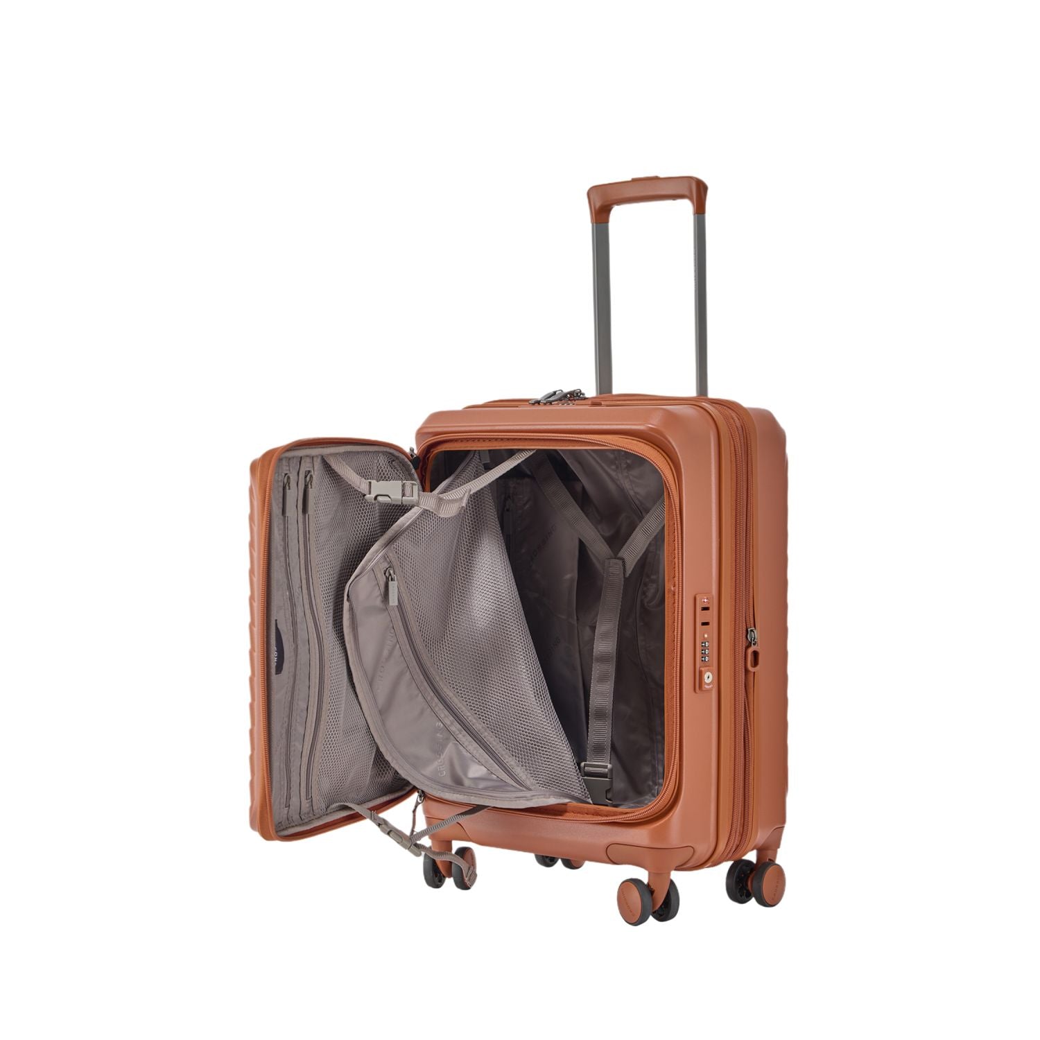 CROSSING INVI 20" Carry On Expandable Luggage With Front & Middle Access