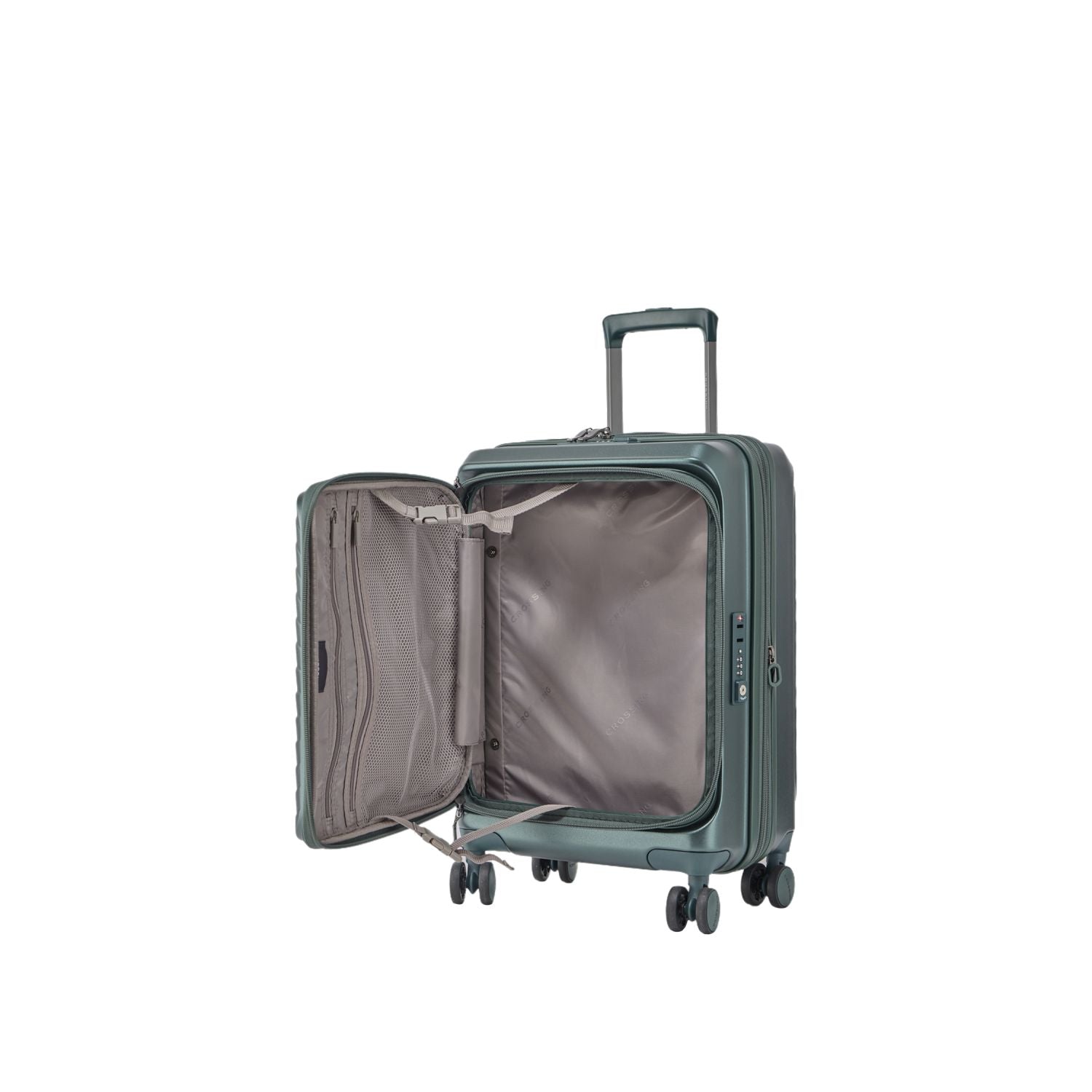 CROSSING INVI 20" Carry On Expandable Luggage With Front & Middle Access