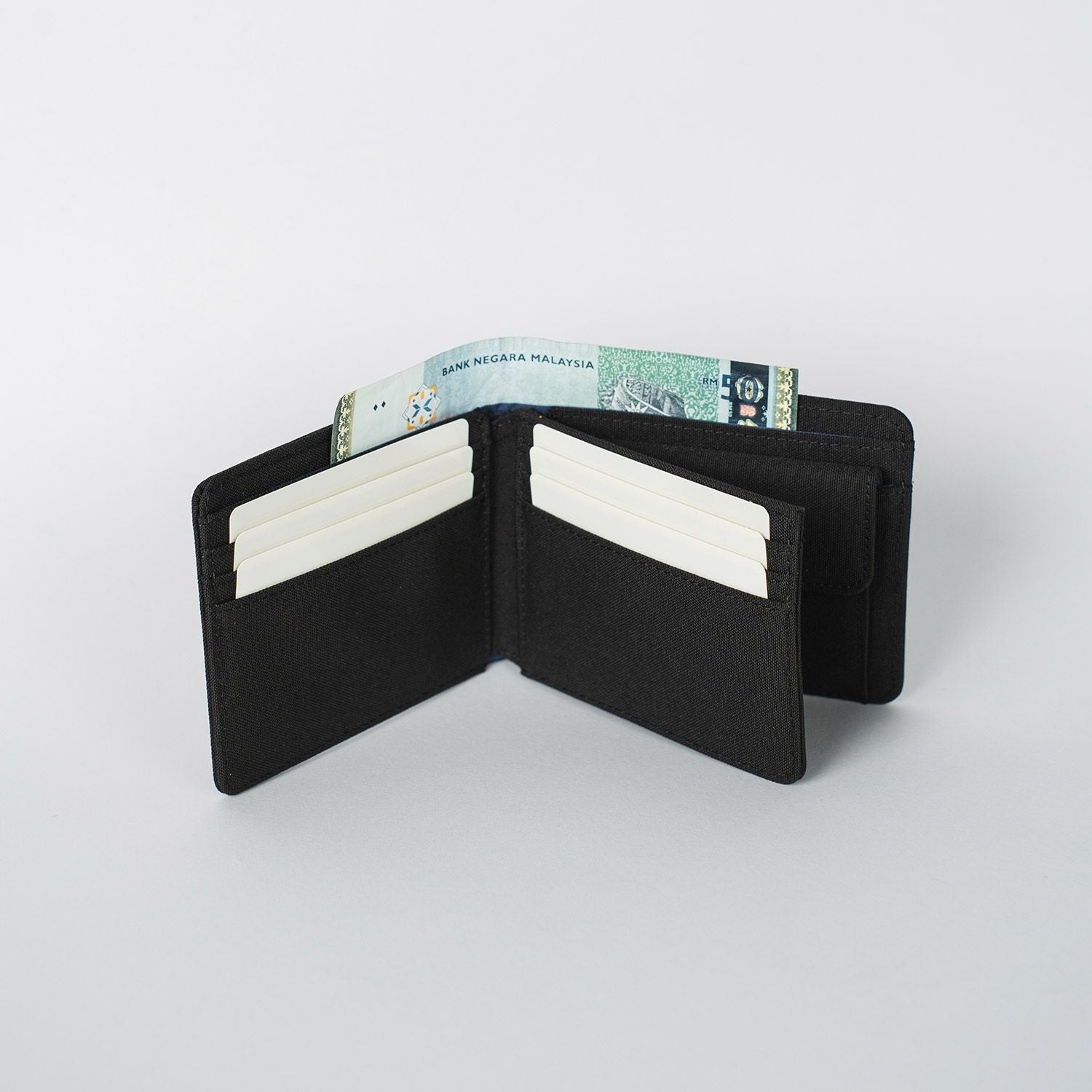 Crossing Bifold Wallet with Coin Pocket & Card Flap RFID