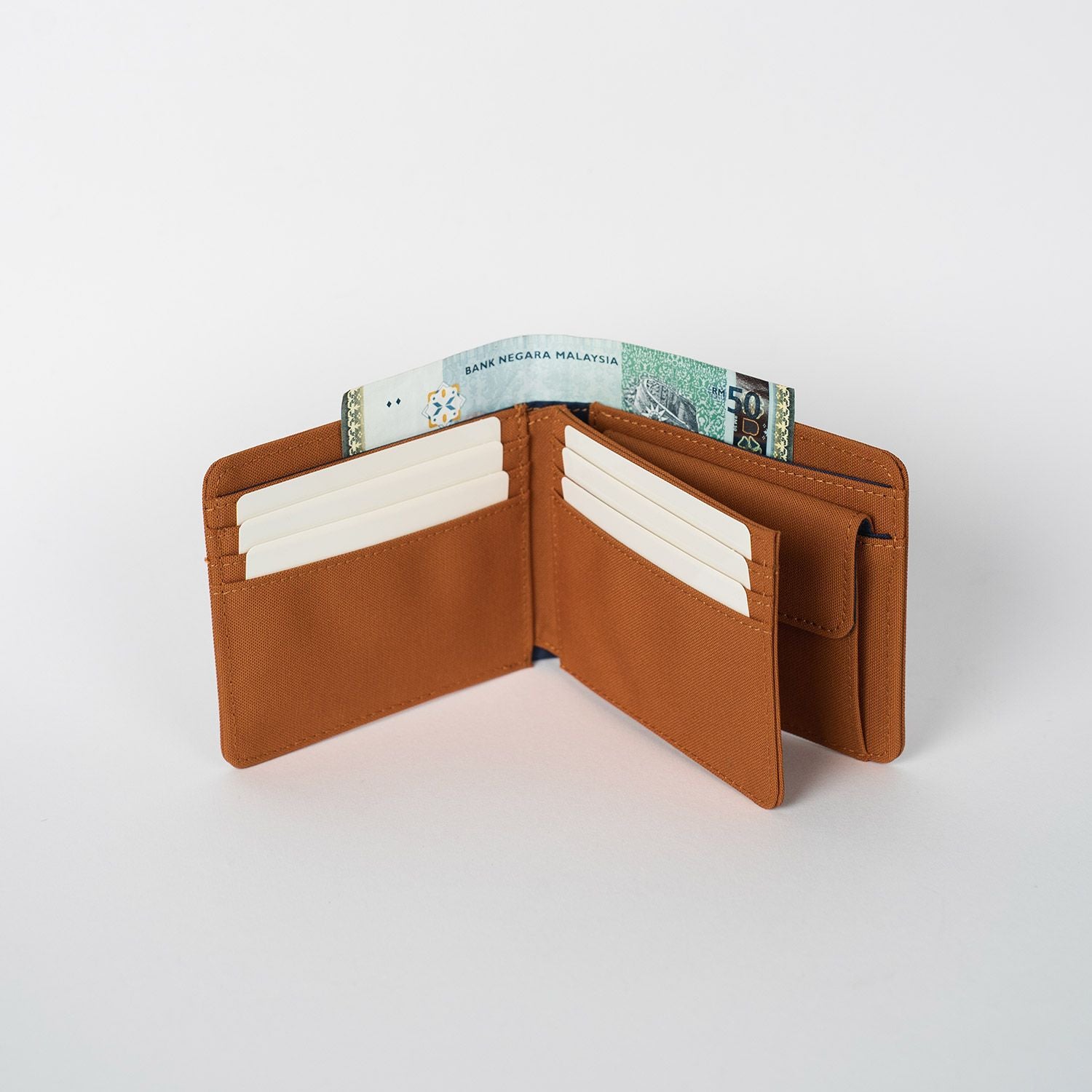 Crossing Bifold Wallet with Coin Pocket & Card Flap RFID