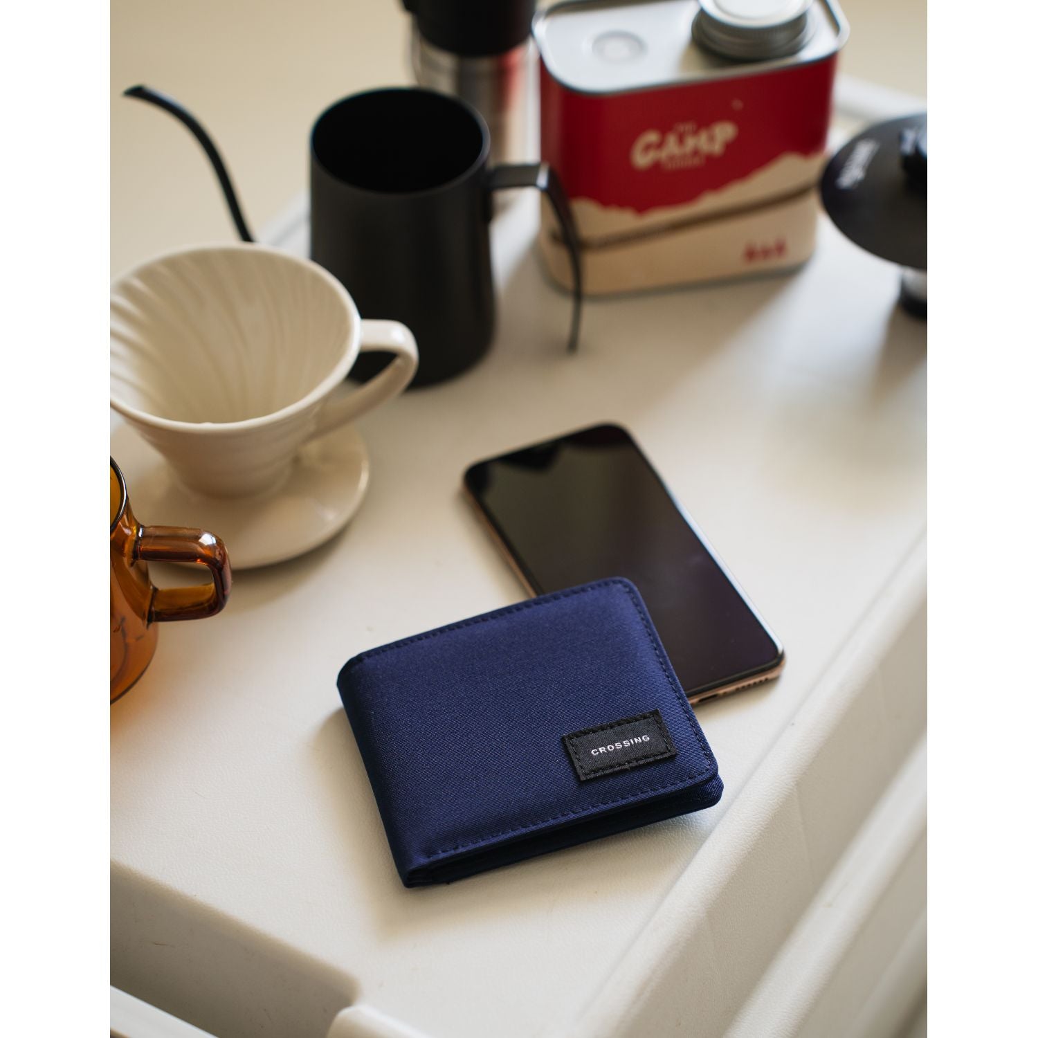 Crossing Bifold Wallet with Coin Pocket & Card Flap RFID