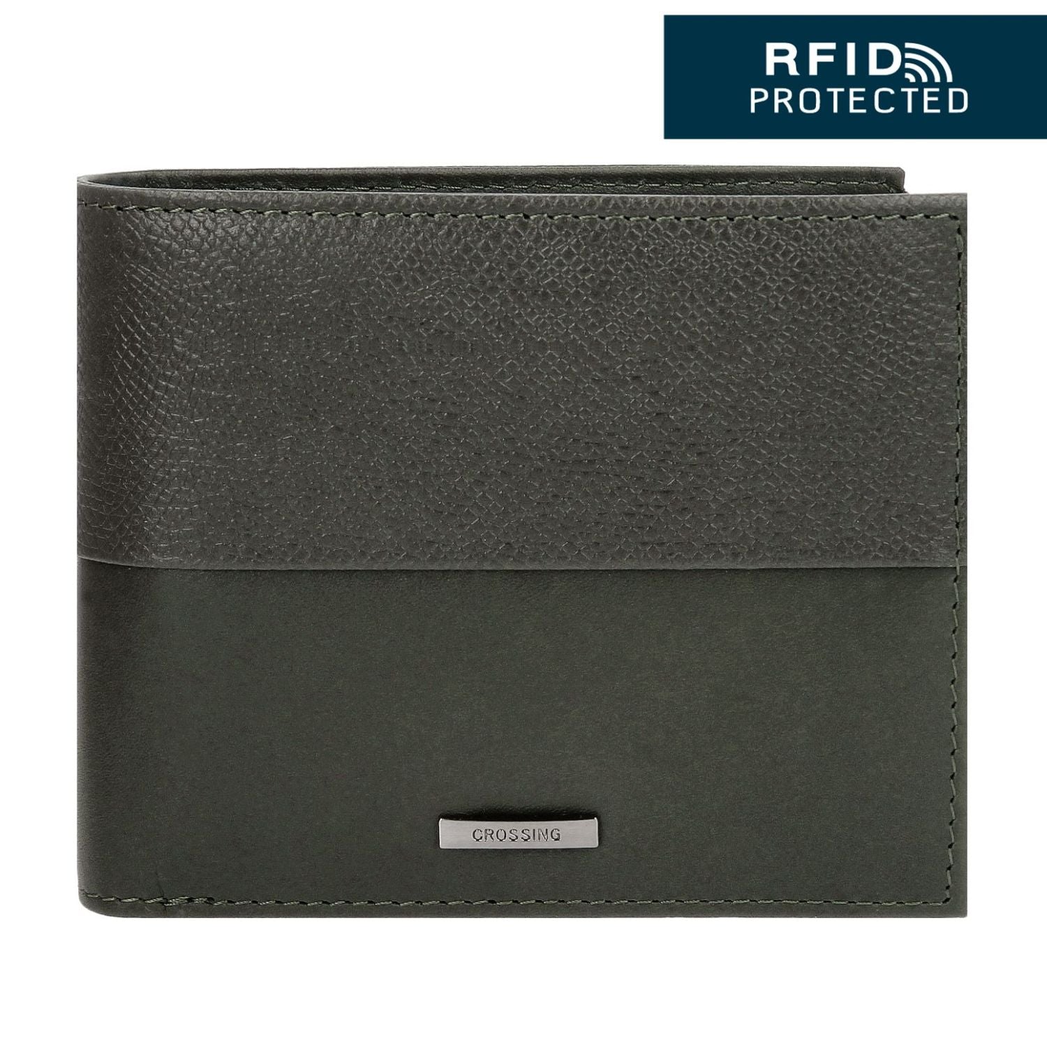 Crossing Infinite Bi-Fold Leather Wallet With Window And Coin Pocket RFID