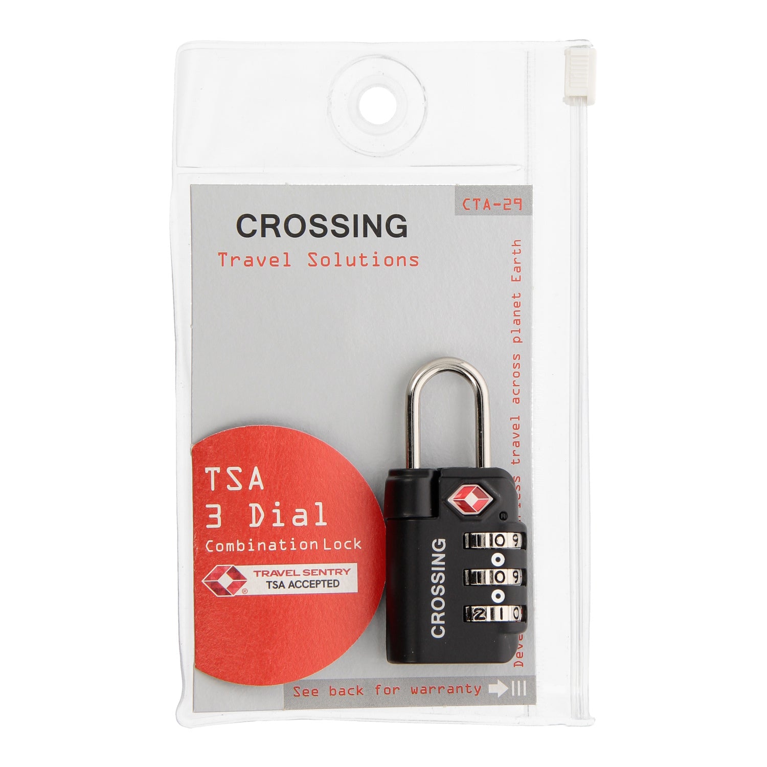 Crossing Travel Sentry Approved 3-Dial Combo Lock