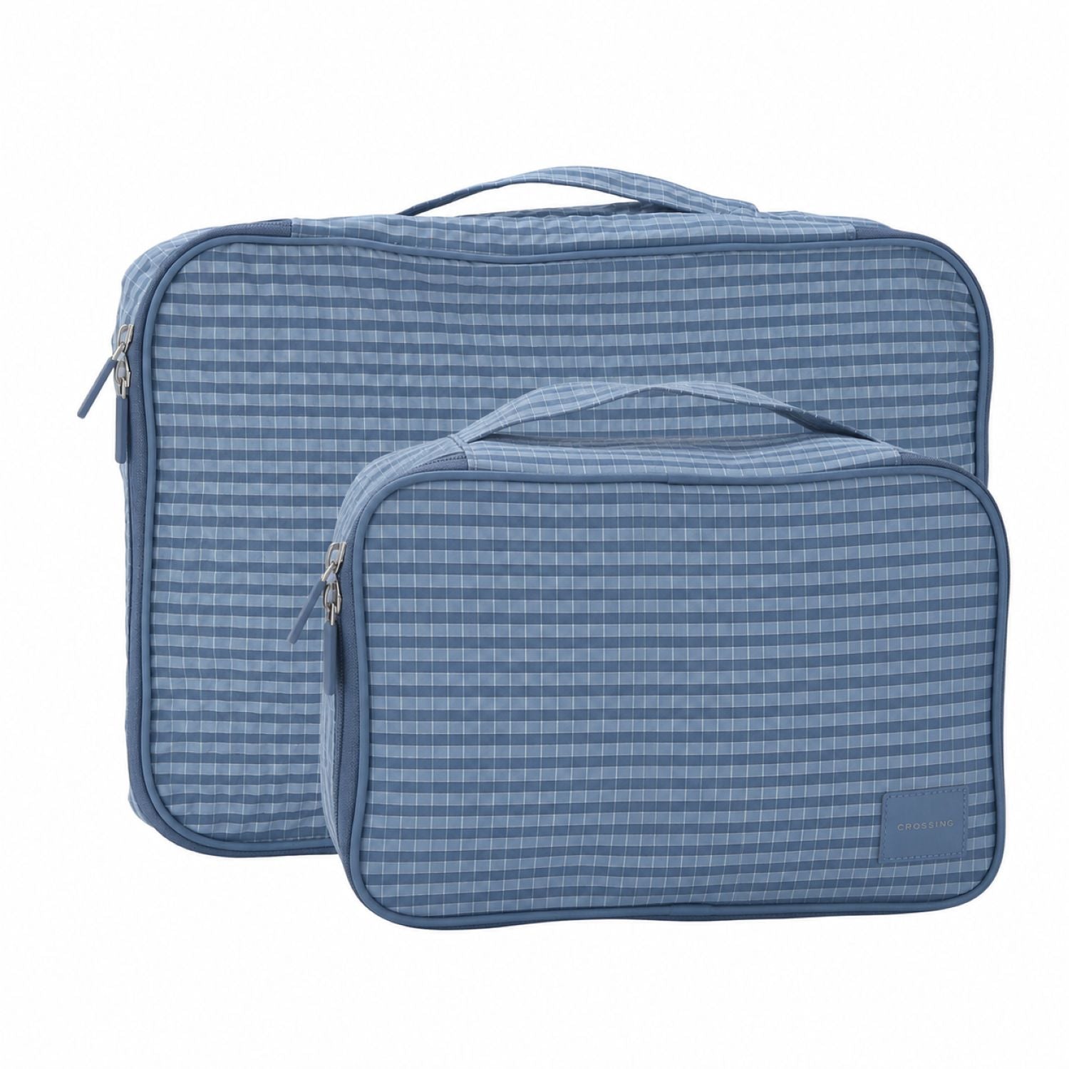 Crossing Waterproof Rayon Checked Packing Cube Set (2-Piece Set)