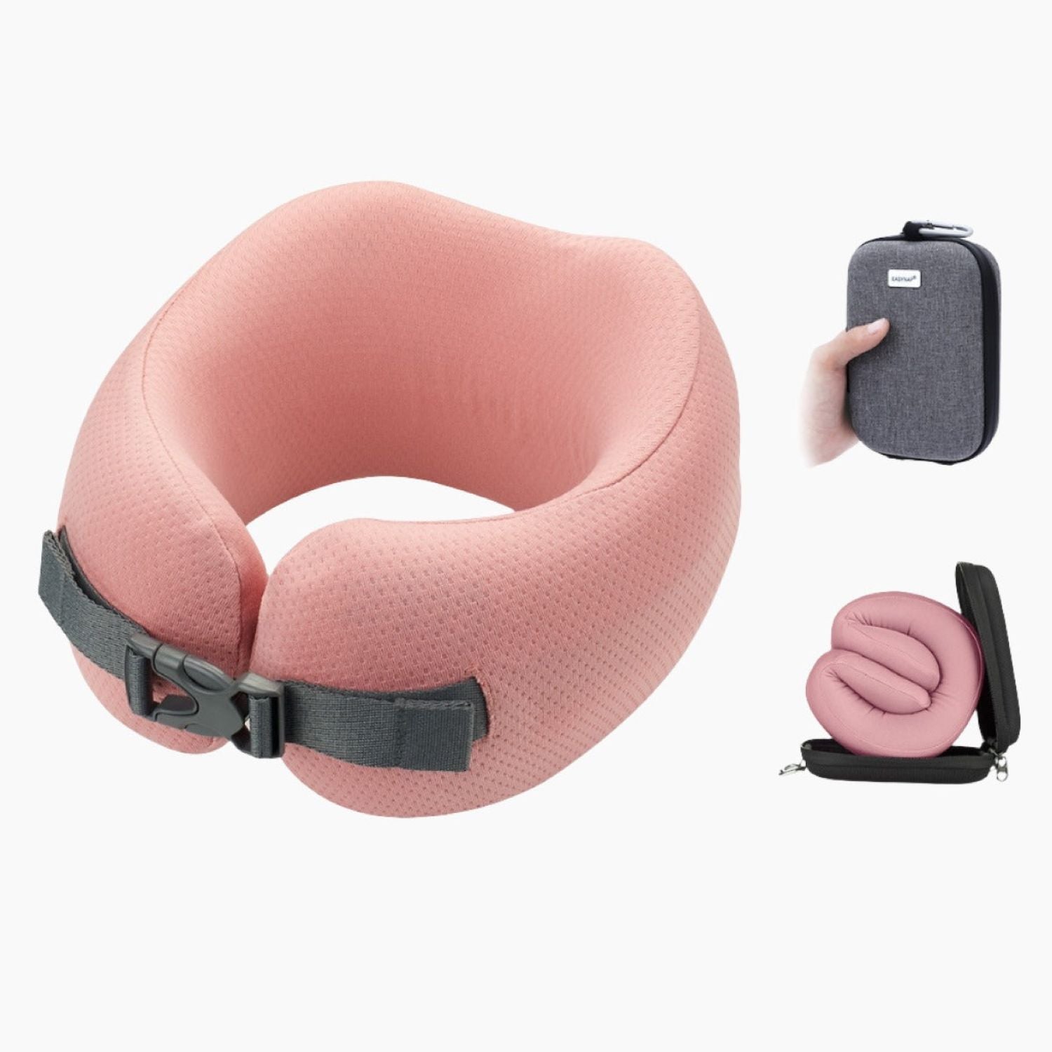 Easynap Foldable Pocket Travel Neck Pillow With Pouch Large