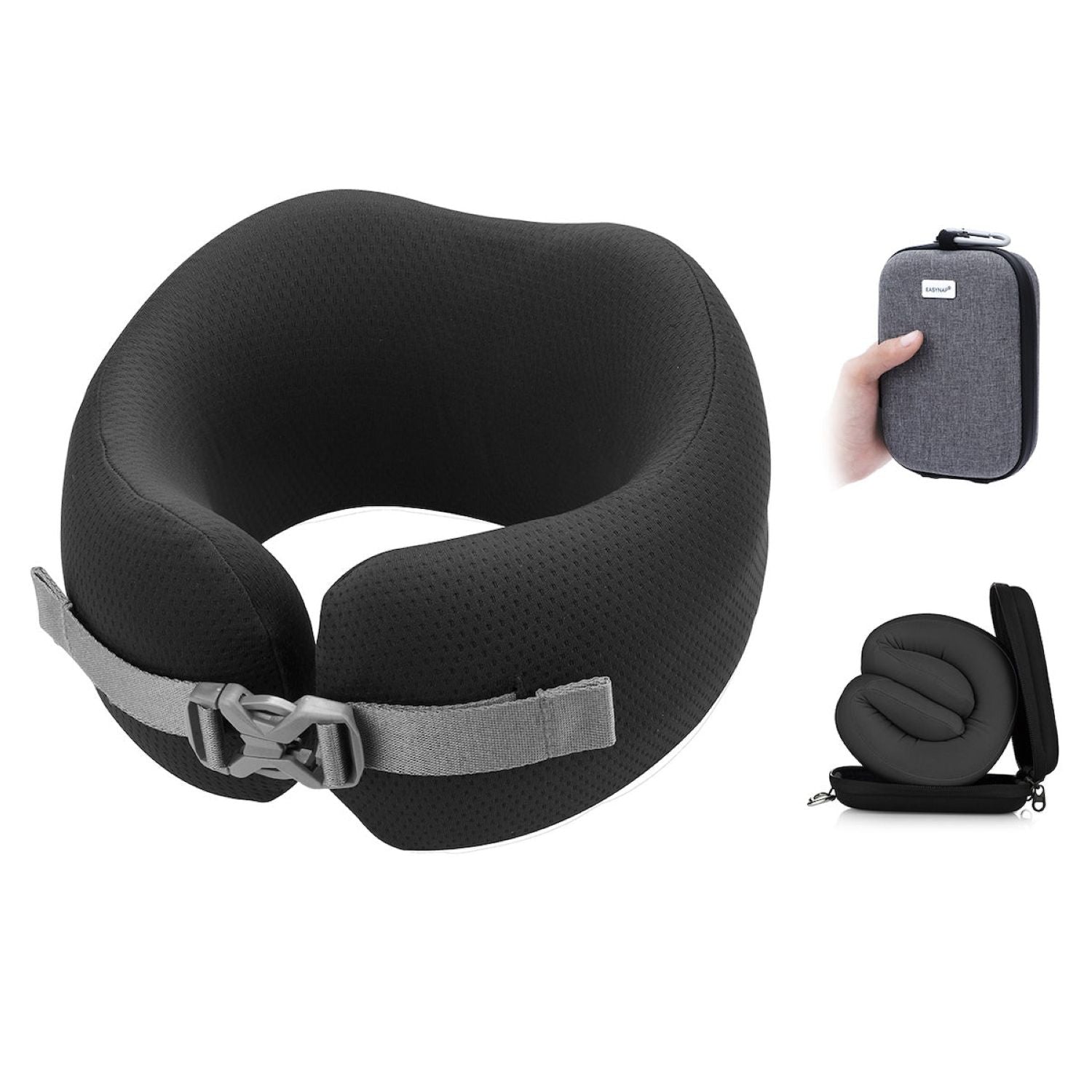 Easynap Foldable Pocket Travel Neck Pillow With Pouch Large