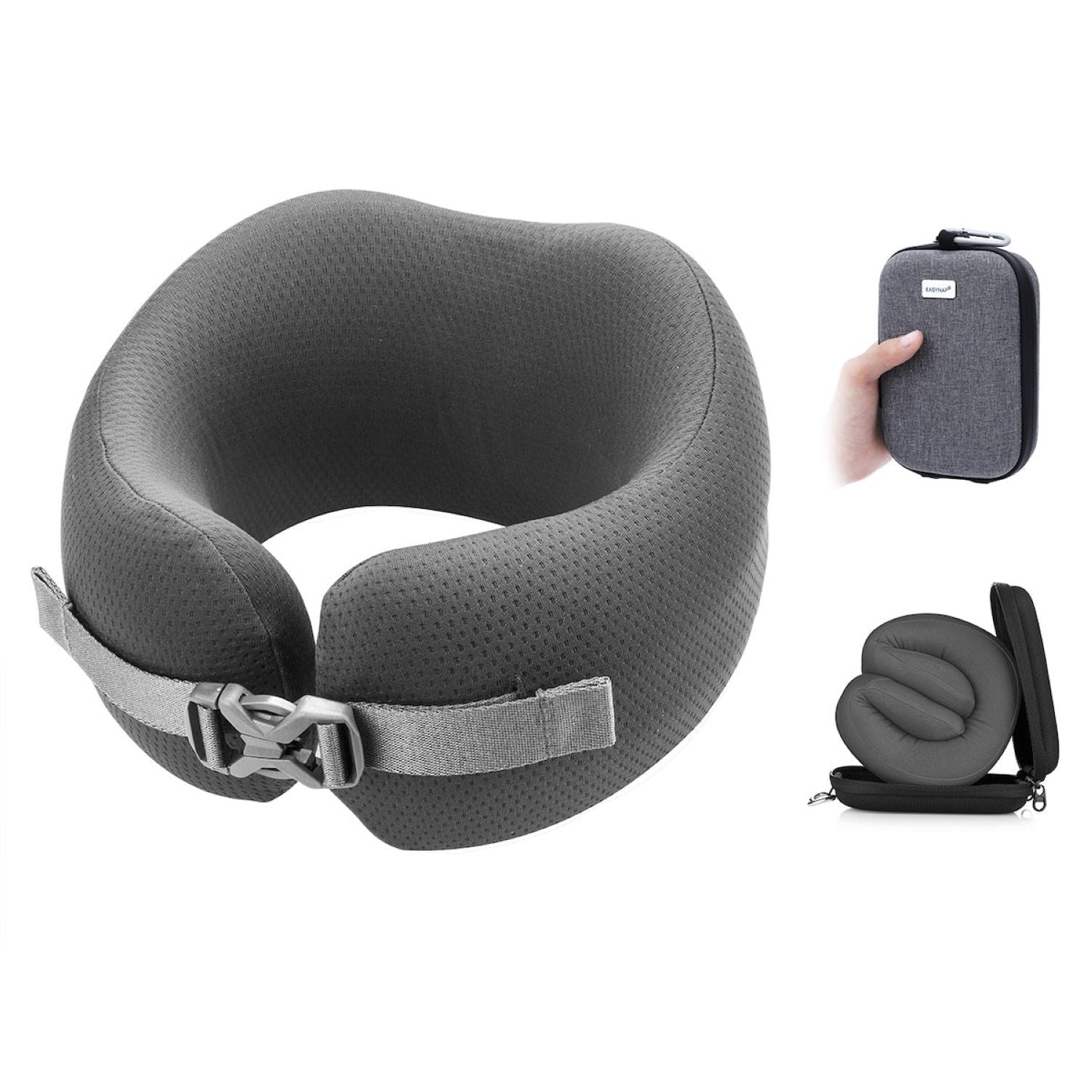 Easynap Foldable Pocket Travel Neck Pillow With Pouch Large