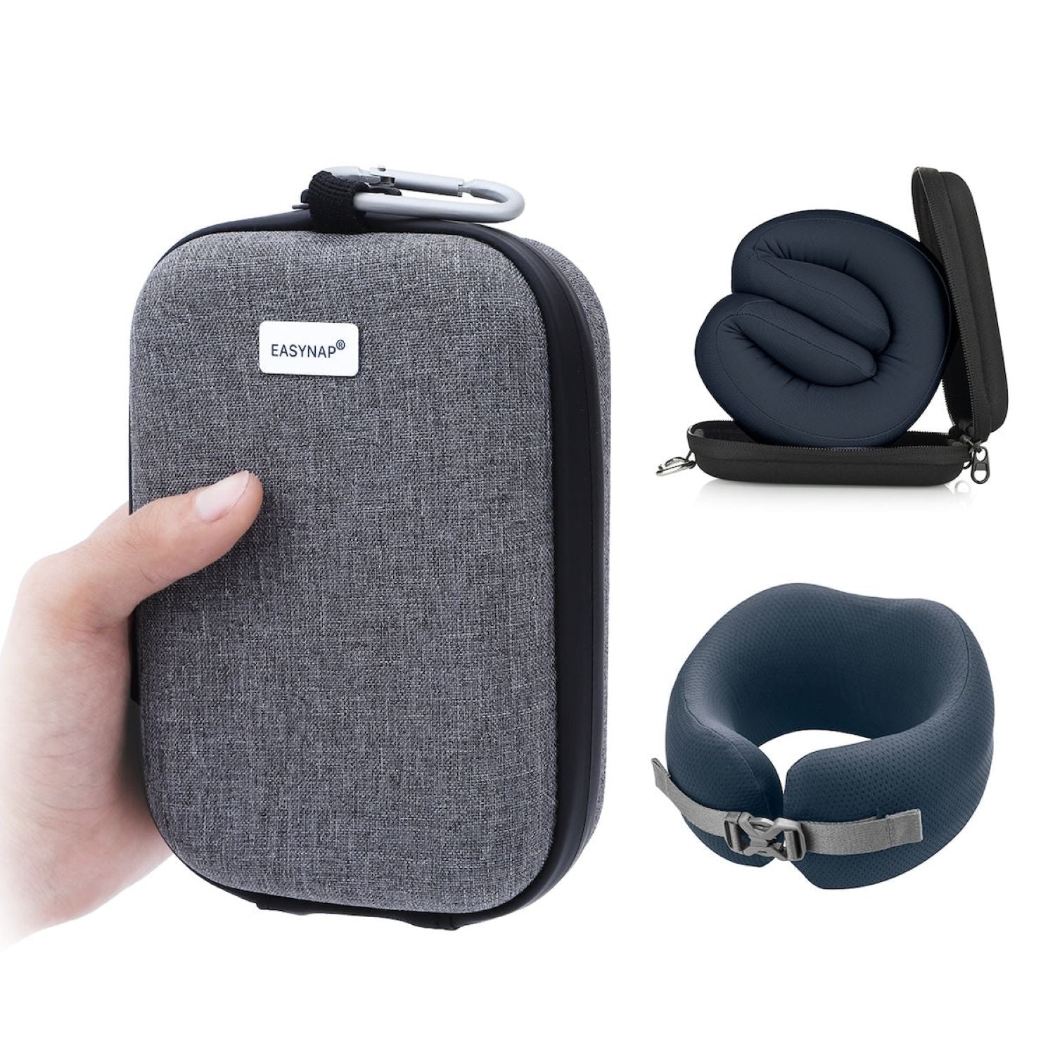 Easynap Foldable Pocket Travel Neck Pillow With Pouch Large