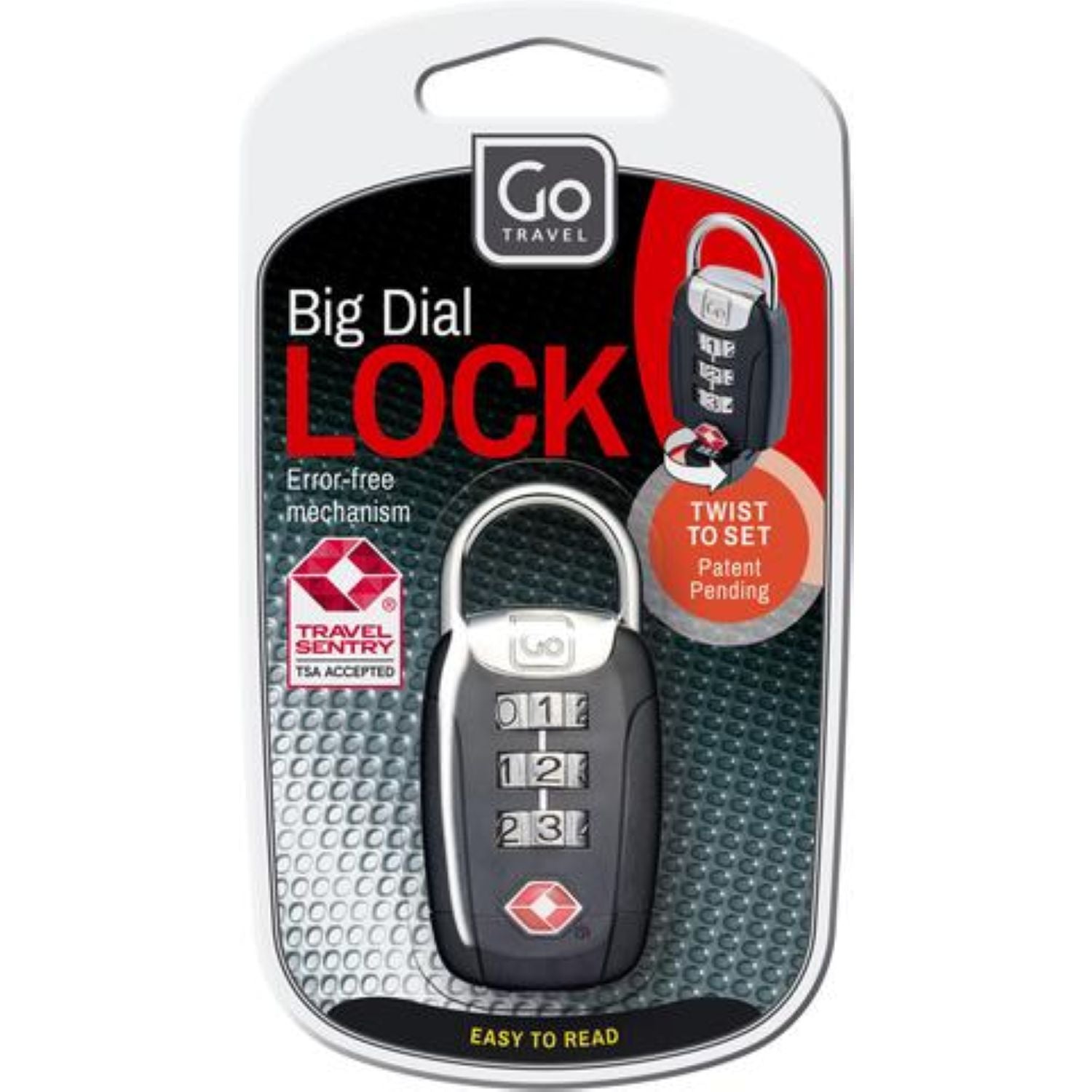 Go Travel Big Dial Twist 'N' Set Lock | Luggage Accessories, Travel Accessories, Travel Locks | Go Travel-3