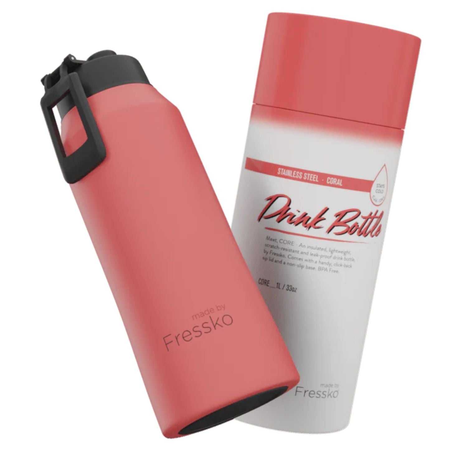 Made By Fressko Core 34oz Insulated Stainless Steel Drink Bottle