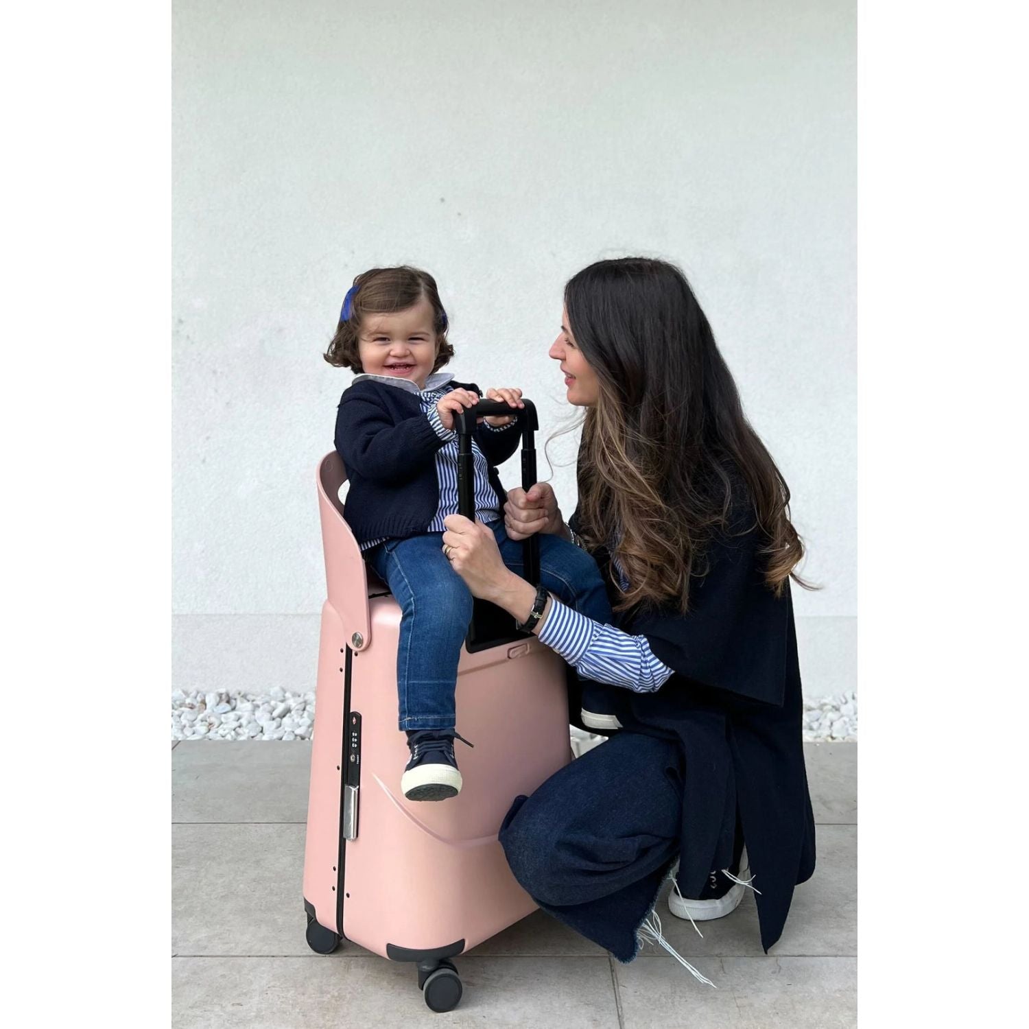 MiaMily Multicarry Carry On 18 Inch Luggage with Built-in Seat for Children