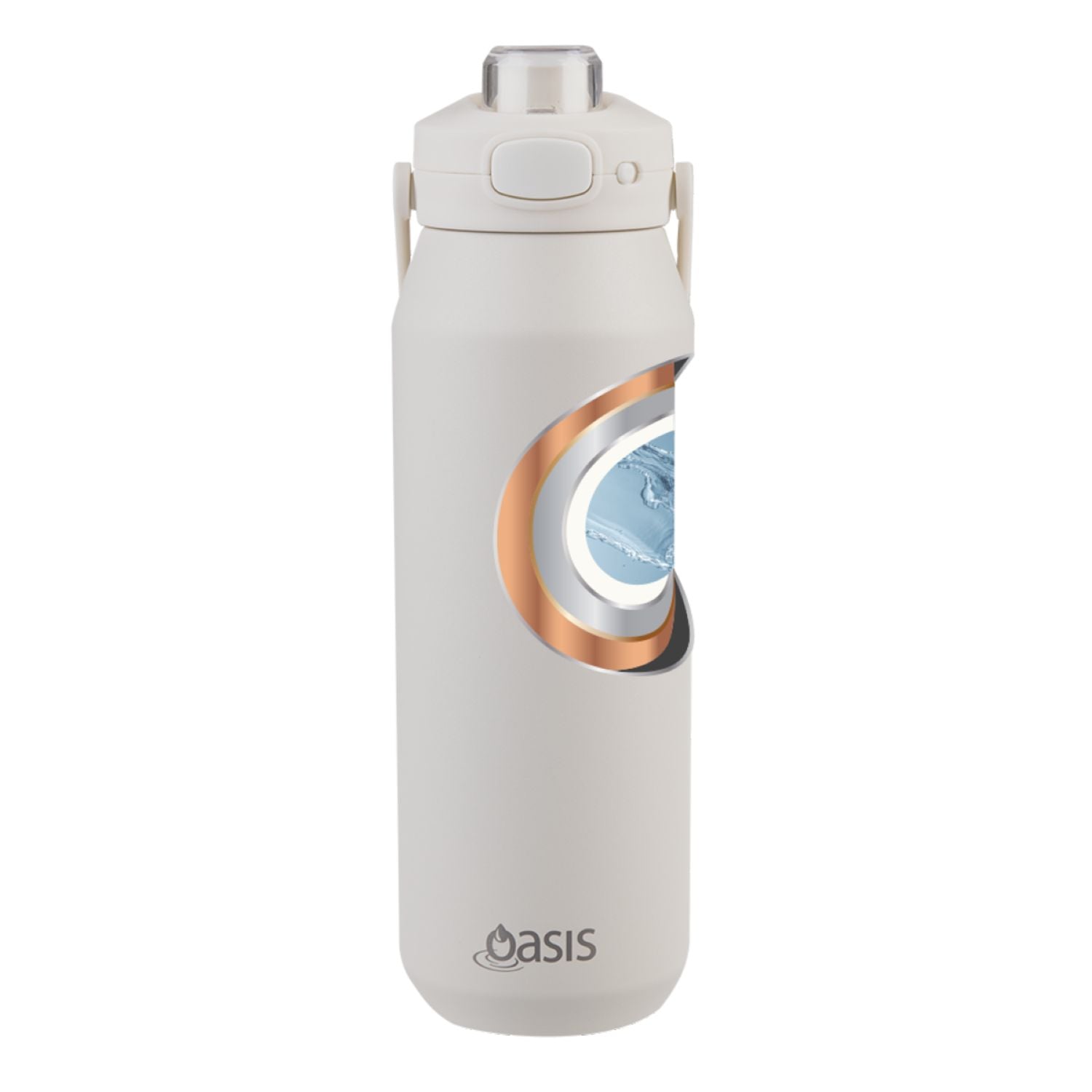 Oasis Ceramic Stainless Steel Triple Wall Capri Quick Release Drink Bottle 1L