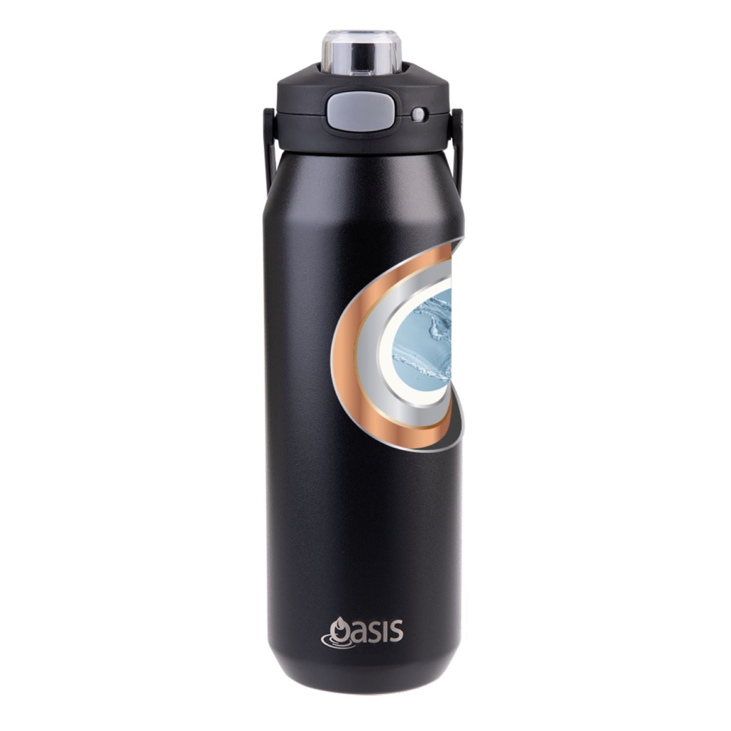 Oasis Ceramic Stainless Steel Triple Wall Capri Quick Release Drink Bottle 1L