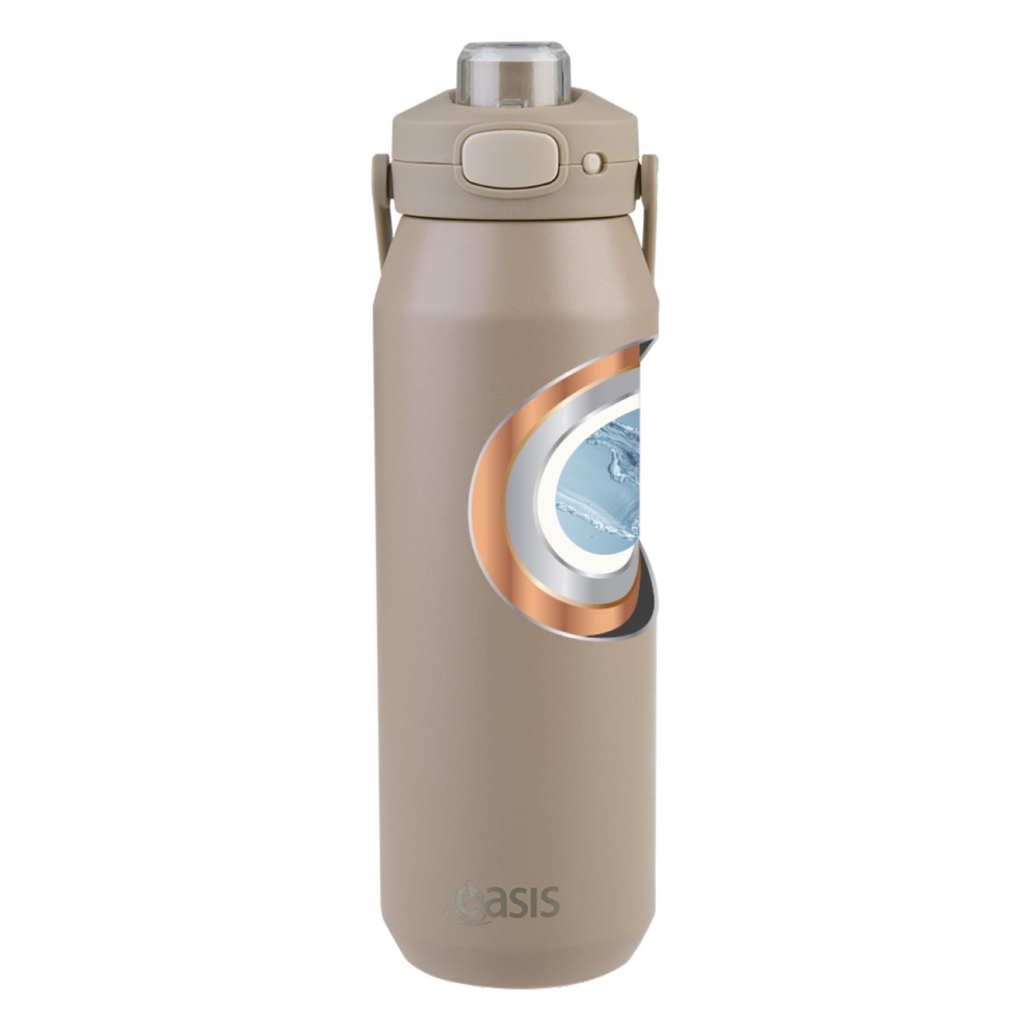 Oasis Ceramic Stainless Steel Triple Wall Capri Quick Release Drink Bottle 1L