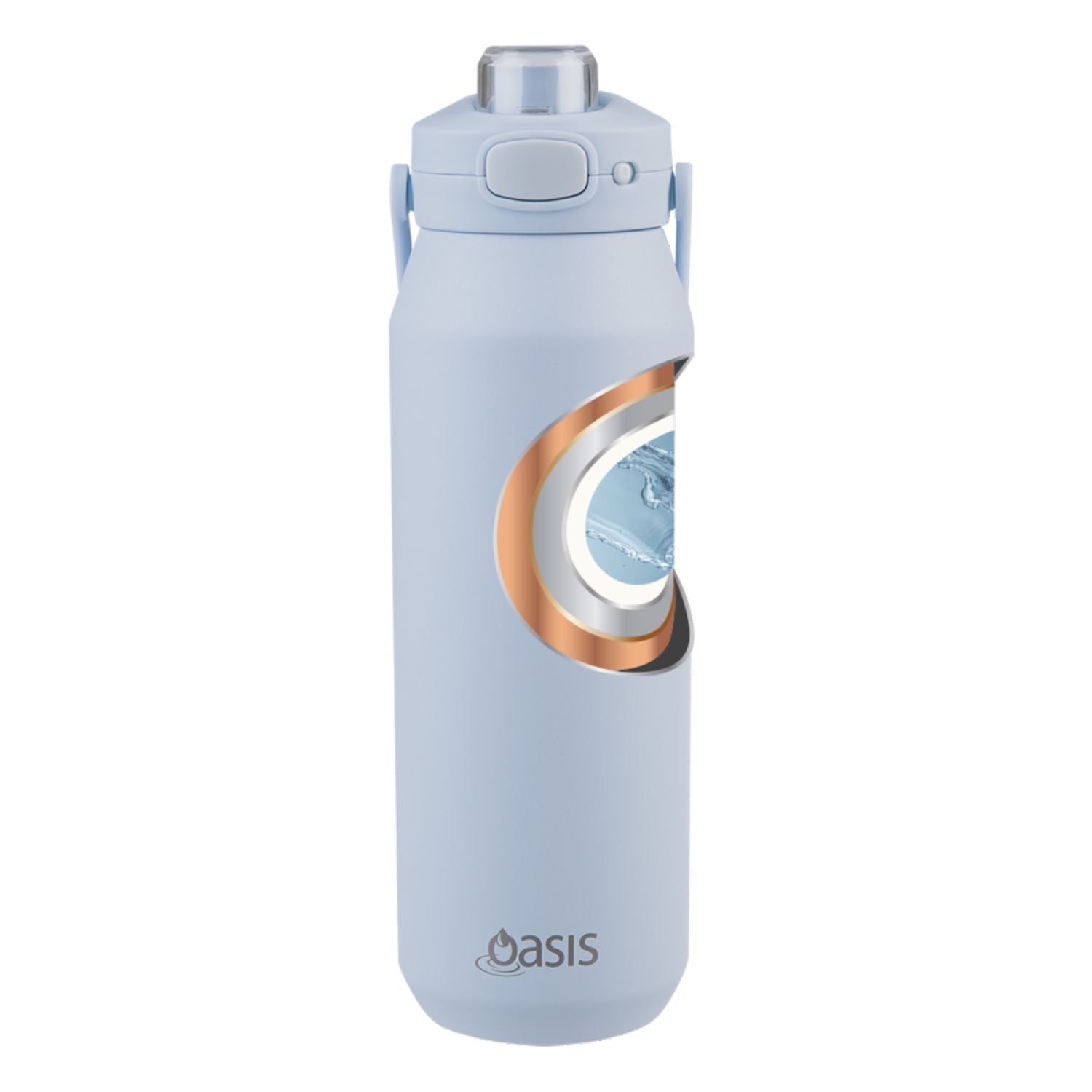 Oasis Ceramic Stainless Steel Triple Wall Capri Quick Release Drink Bottle 1L