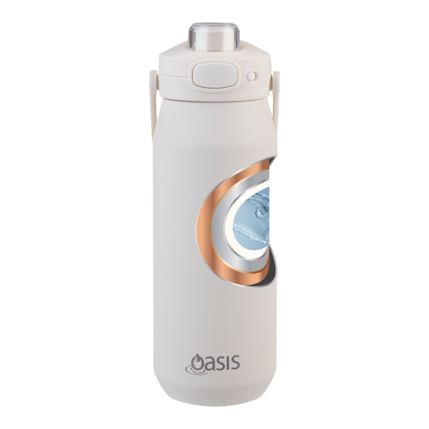 Oasis Ceramic Stainless Steel Triple Wall Capri Quick Release Drink Bottle 750ML